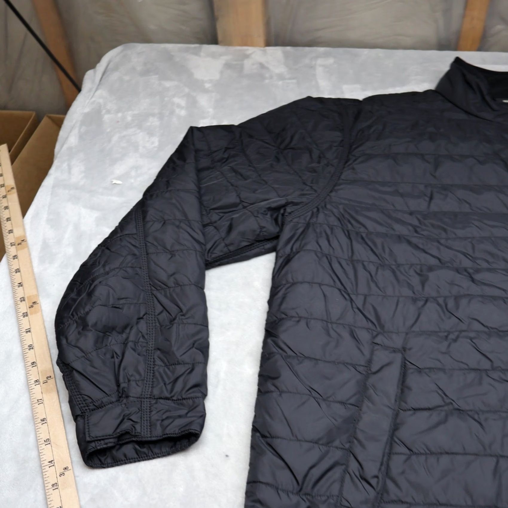 Carhartt Carhartt Jacket Mens 2XLT Black Rain Defender Relaxed Fit Nylon Zip Snap Puffer Quilted Outside Workwear Tall Black Mens Size US XXL / EU 58 / 5 - 2 Thumbnail