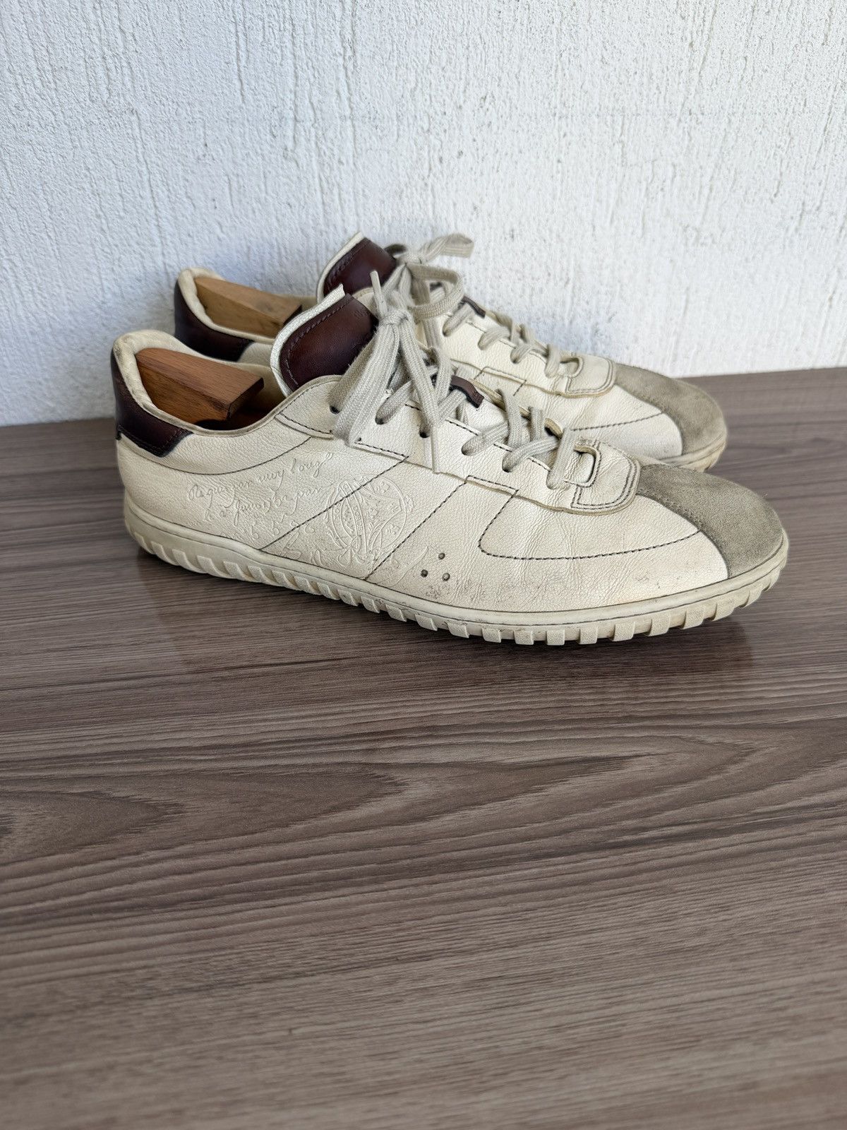 Berluti Eden scritto leather trainers Size US 9.5 / EU 42-43 - 1 Thumbnail