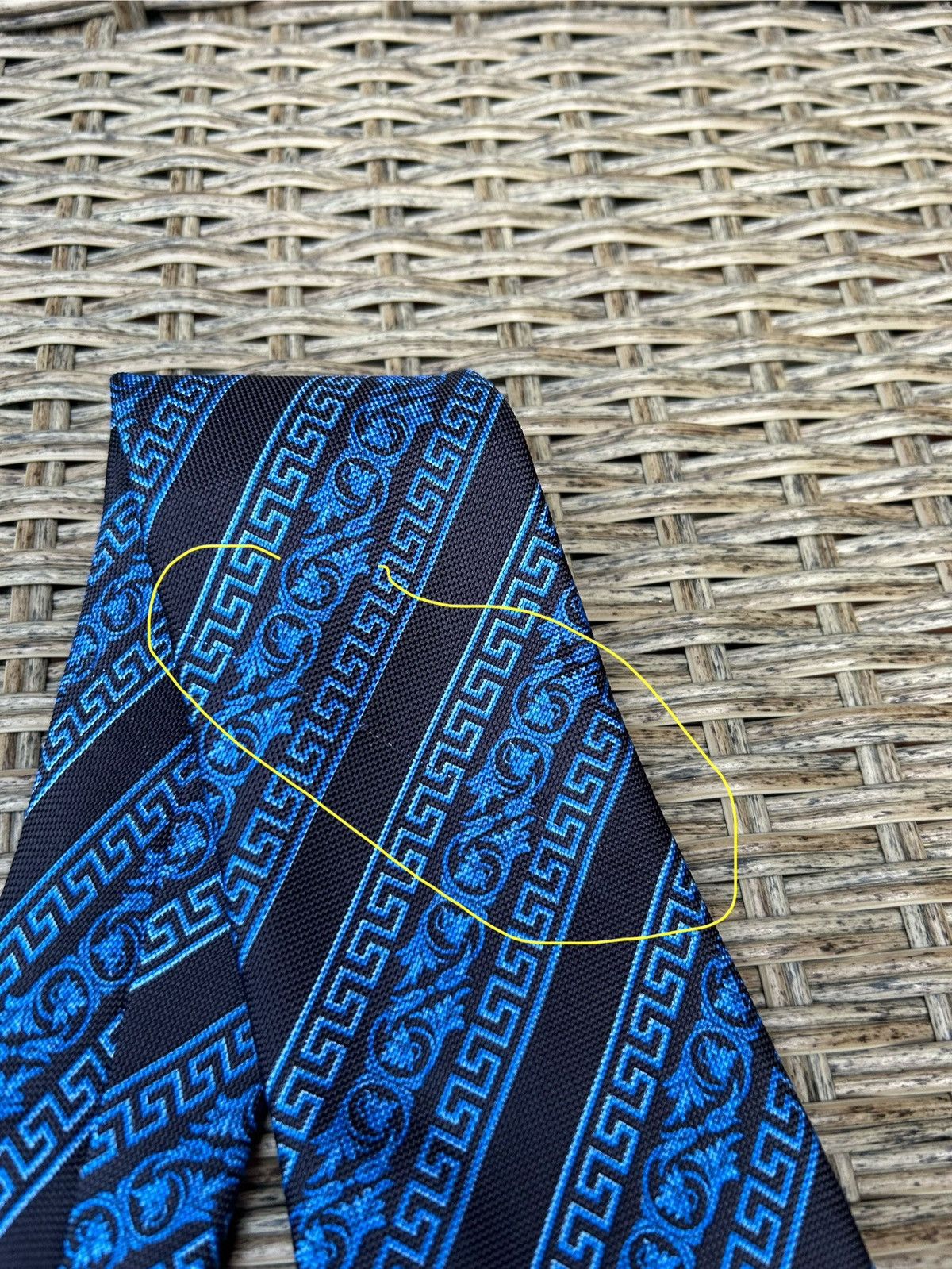 Versace × Vintage Vintage 90’s Gianni Versace Silk Printed Tie Made In Italy Size ONE SIZE - 8 Thumbnail