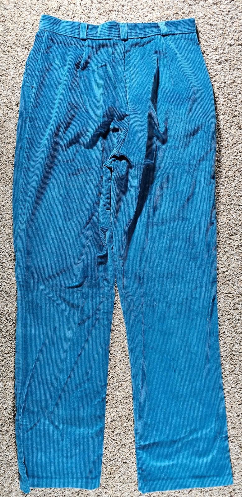 The Unbranded Brand blue teal corduroy pants size 13-14 27x30 Size 36" / US 14 / IT 50 - 9 Thumbnail