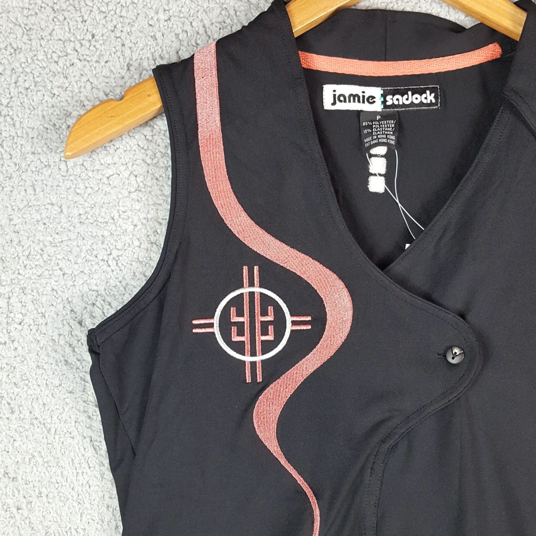 Vintage VINTAGE Jamie Sadock Golf Tank Top Women’s Size S Petite Sleeveless Black Y2K Preppy Art T Shirt (90s, Outdoor, Retro, Sports) Mens Womens Boys Girls Size S / US 4 / IT 40 - 3 Thumbnail