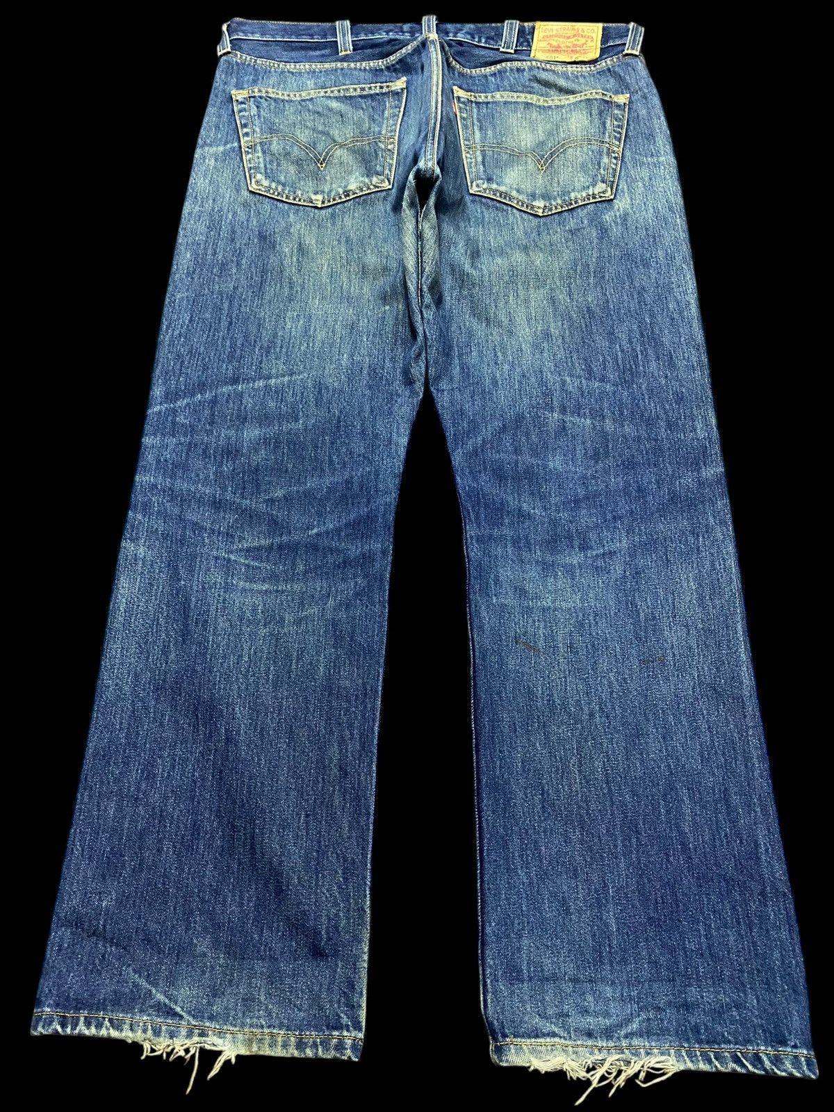 Levi's Vintage Levis 501 Y2K Mud Wash Distressed Jeans Size US 38 / EU 54 - 2 Thumbnail