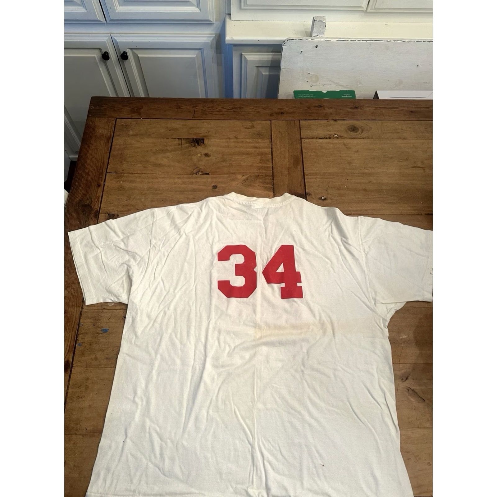 Russell Athletic VINTAGE Hanes Beefy-T T-Shirt Jersey XL Red 90s Mens Single Stitched South Los Angeles #34 Angel Size US XL / EU 56 / 4 - 5 Thumbnail