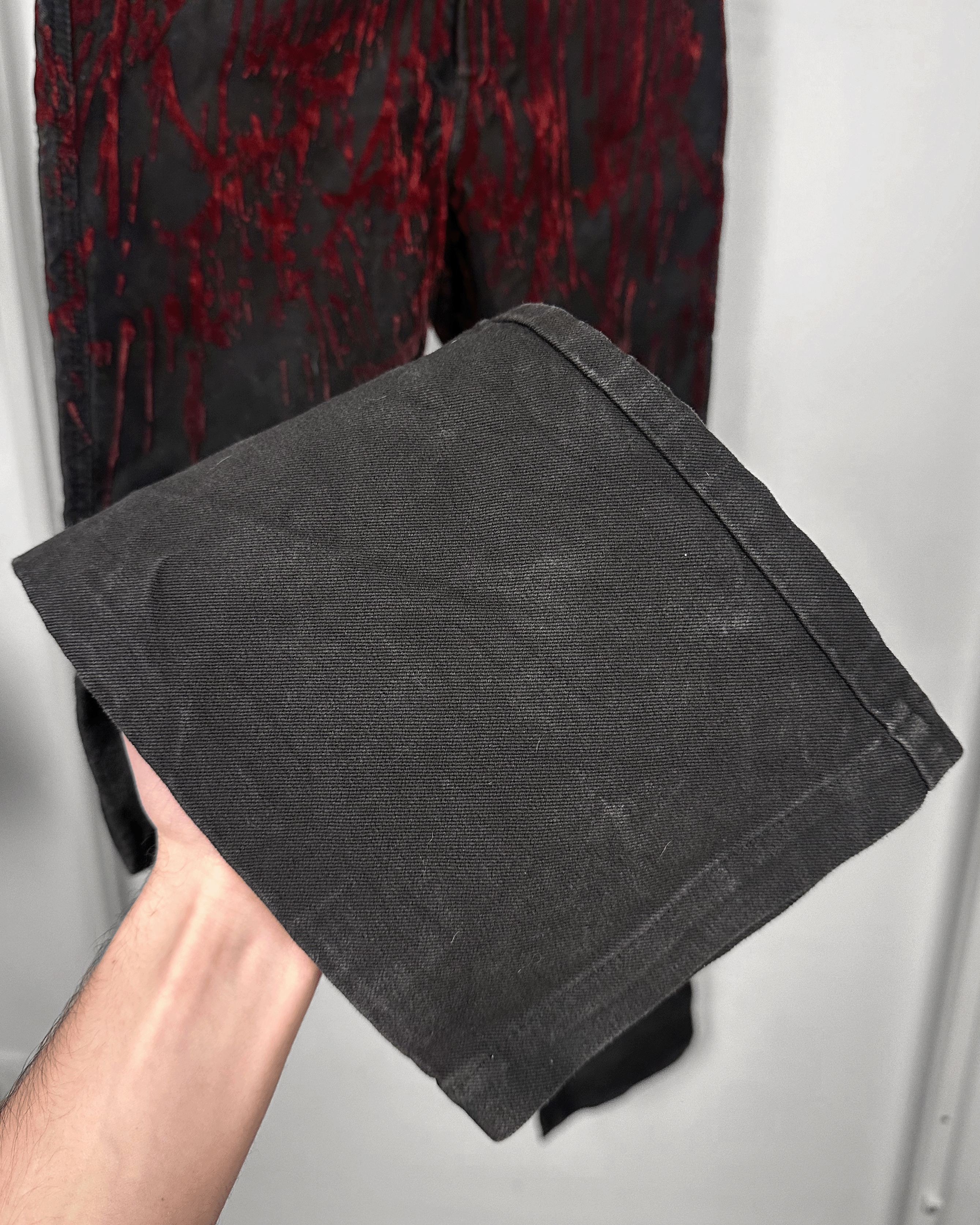 Jean Paul Gaultier Jean Paul Gaultier Velour Blood Drip Jeans Size US 27 - 5 Thumbnail