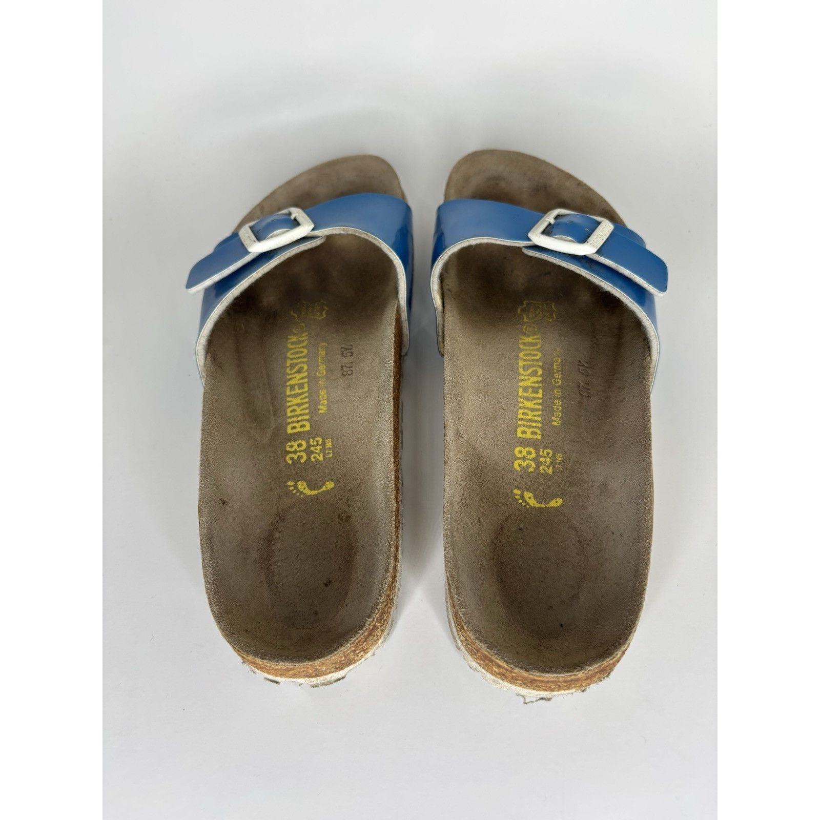 Birkenstock Birkenstock Sandals Slides Women Size 38 US 7 Blue Patent Size US 7 / IT 37 - 6 Thumbnail