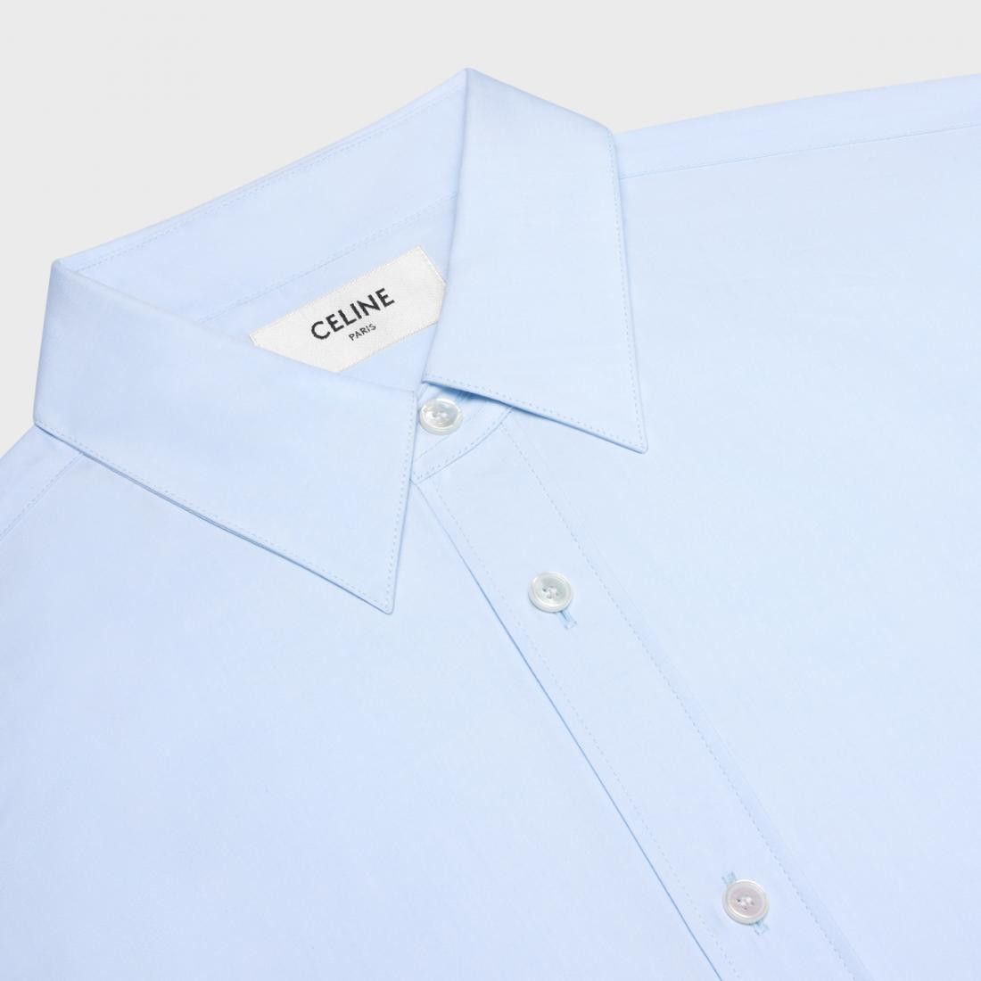 Celine o1bcso1str0824 Loose Shirt in Light Blue Size US XS / EU 42 / 0 - 3 Thumbnail