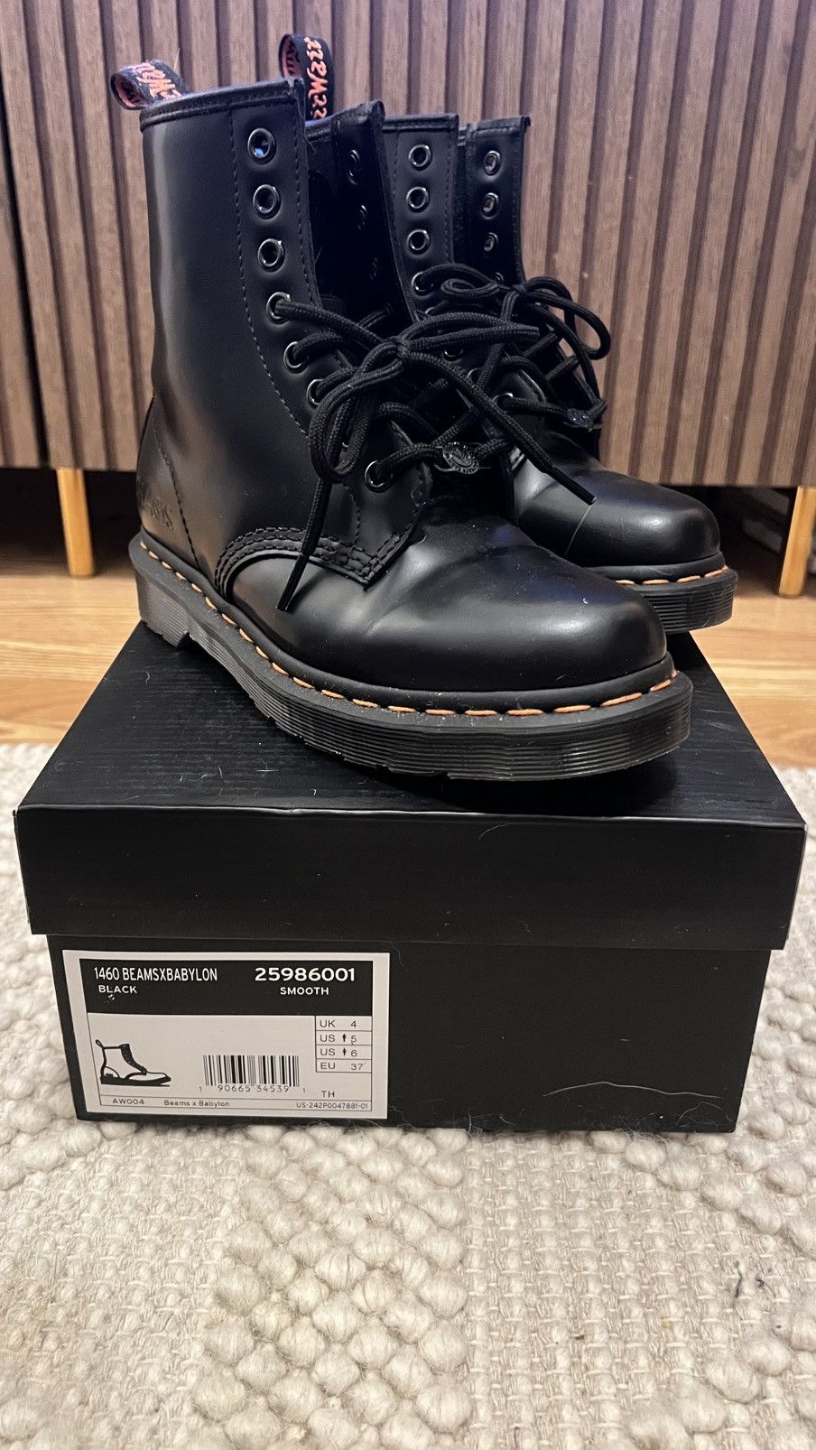 Beams Plus × Dr. Martens 1460 Beams X Babylon Smooth Leather Boots Size US 6 / IT 36 - 3 Thumbnail