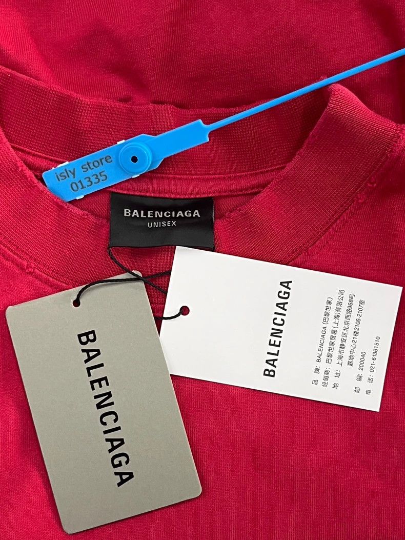 Balenciaga Balenciaga Solid Color Letter Print Round Neck Short Sleev Size US XXS / EU 40 - 5 Thumbnail