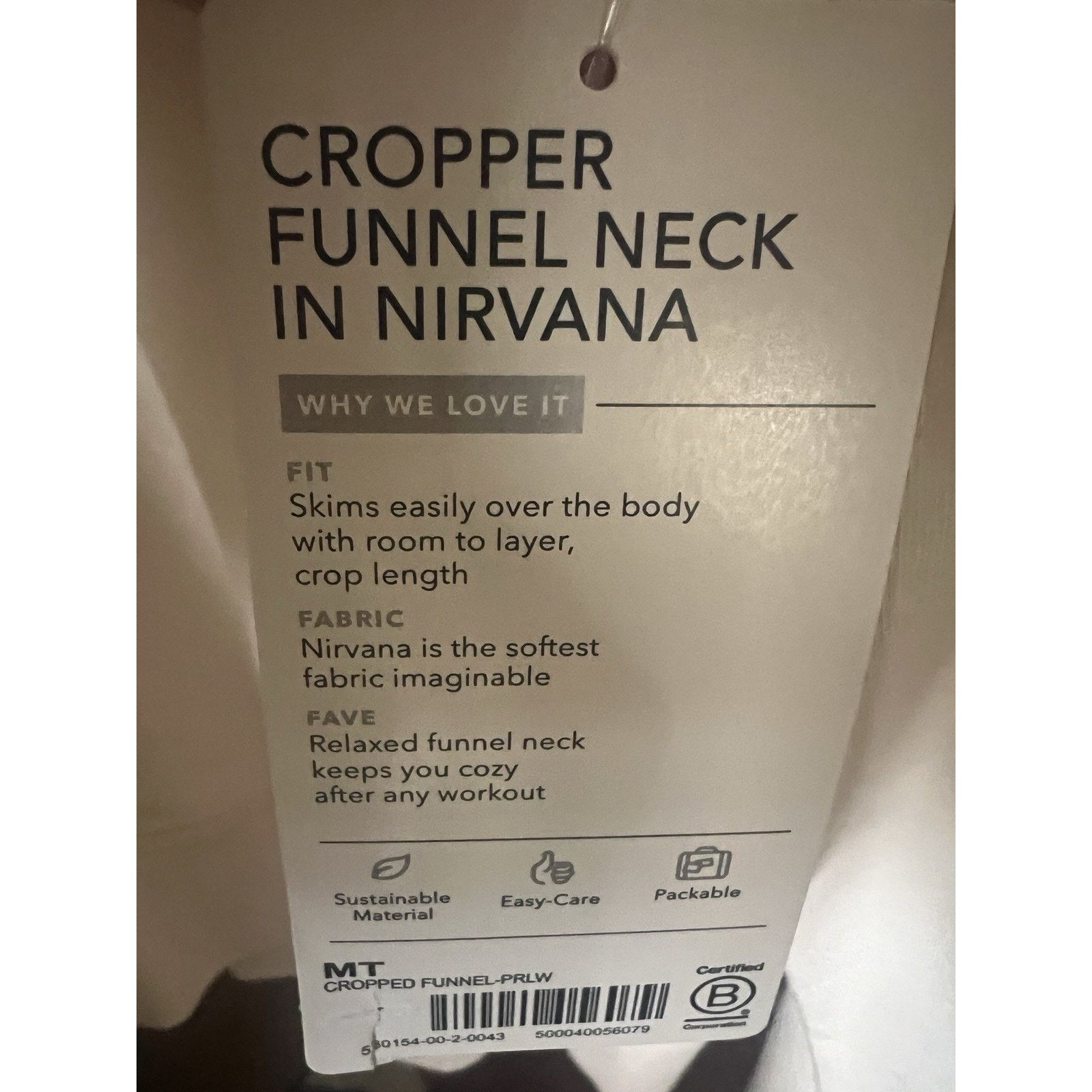 Athleta Athleta Cream Cropper Funnel Neck Nirvana Top Shirt MT New Size M / US 6-8 / IT 42-44 - 11 Thumbnail