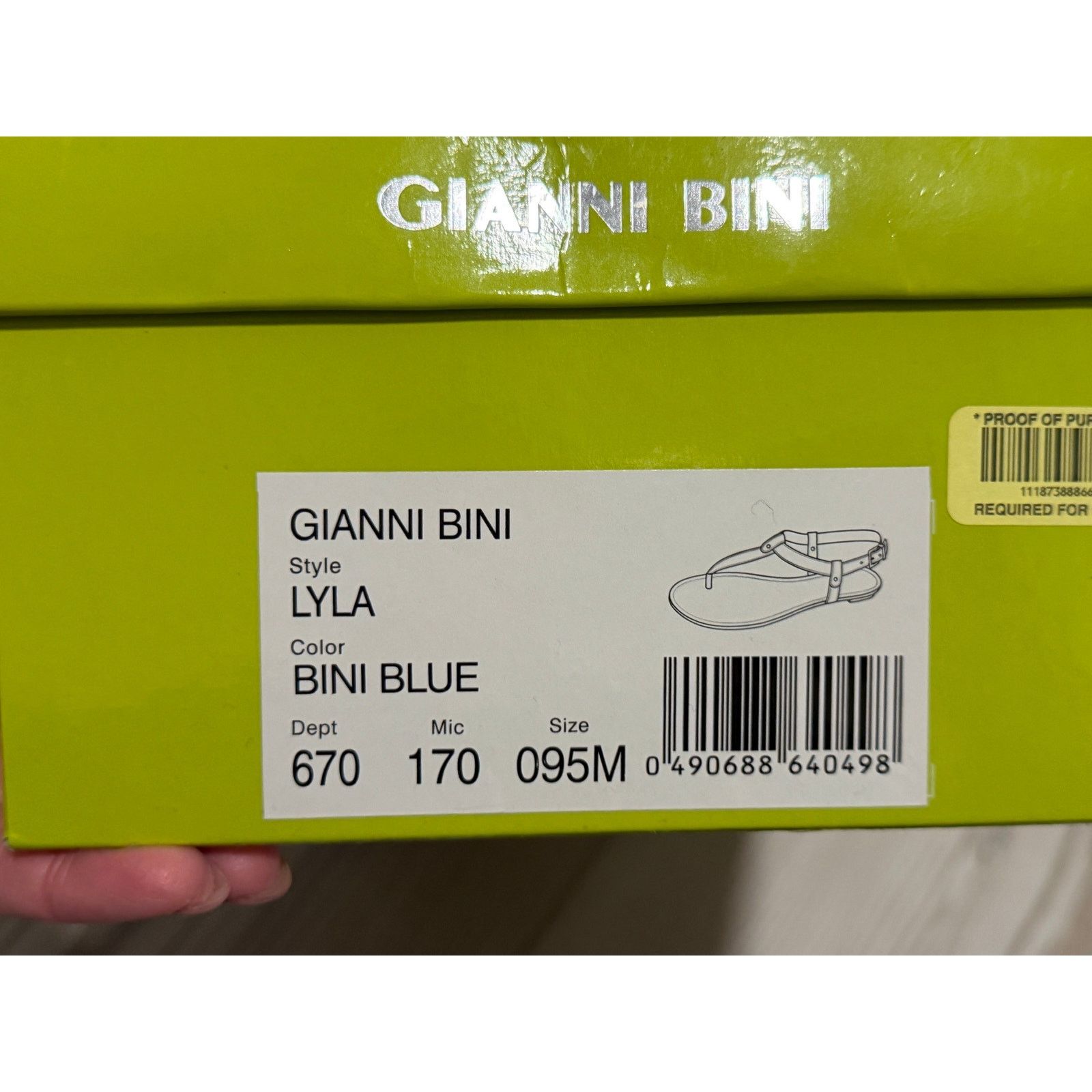 Other Gianni Bini Blue Open Toe Buckle Closure T-Strap Sandals Size US 9.5 / IT 39.5 - 7 Thumbnail