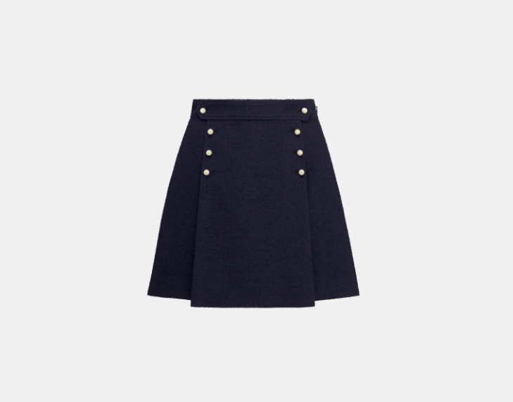 Dior o1w1db10925 441J26 Mini Skirt in Navy Blue Size 25" / US 0 / IT 36 - 1 Thumbnail