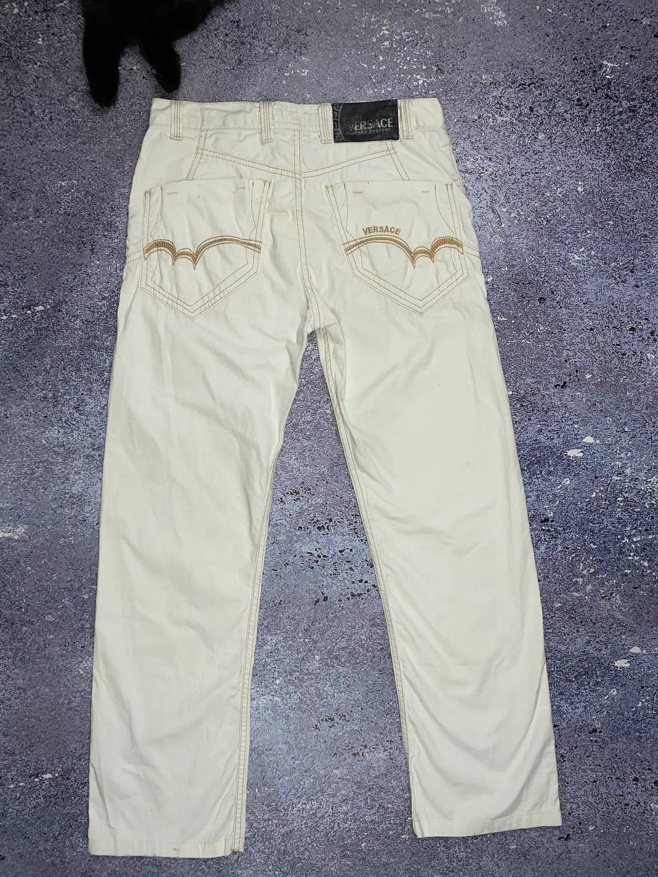 Versace × Versace Jeans Couture × Vintage Vintage Y2K Versace Jeans Couture White Pants Trousers Size US 29 - 3 Thumbnail