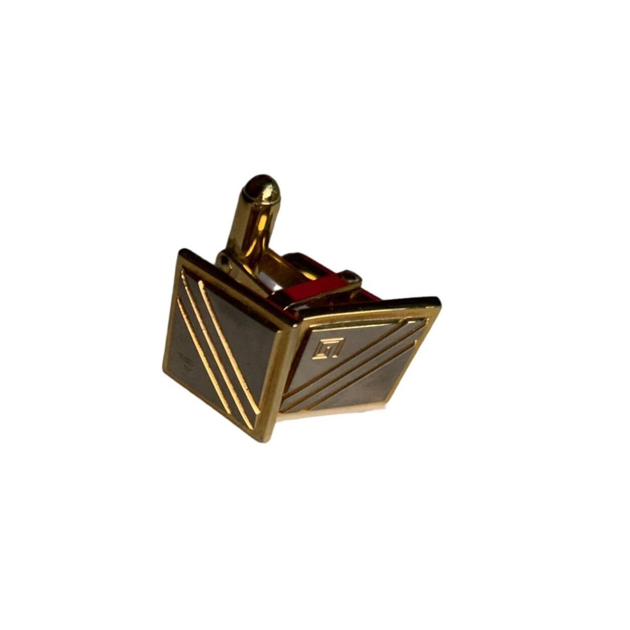 Other Vintage Mens Squared Gold Toned Cuff Links Size ONE SIZE - 2 Thumbnail
