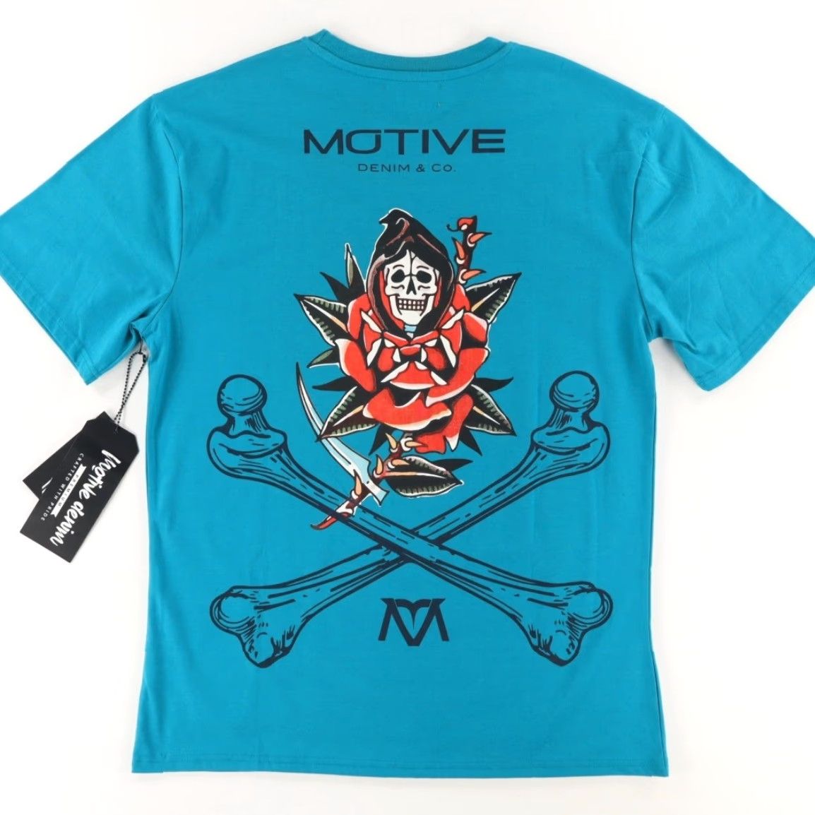 Denime Motive Denim Cobra Skull Solid T-Shirt Teal Men’s XL Shirt Size US XL / EU 56 / 4 - 4 Thumbnail