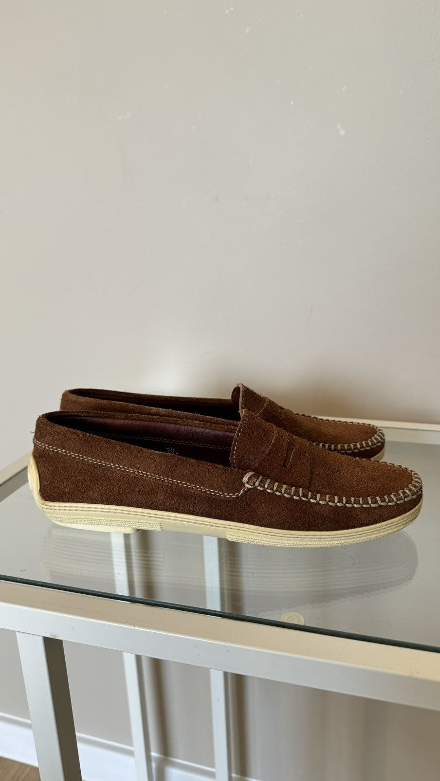 Leather Tod’s suede brown leather loafers vibram made in Italy Size US 8 / IT 38 - 3 Thumbnail