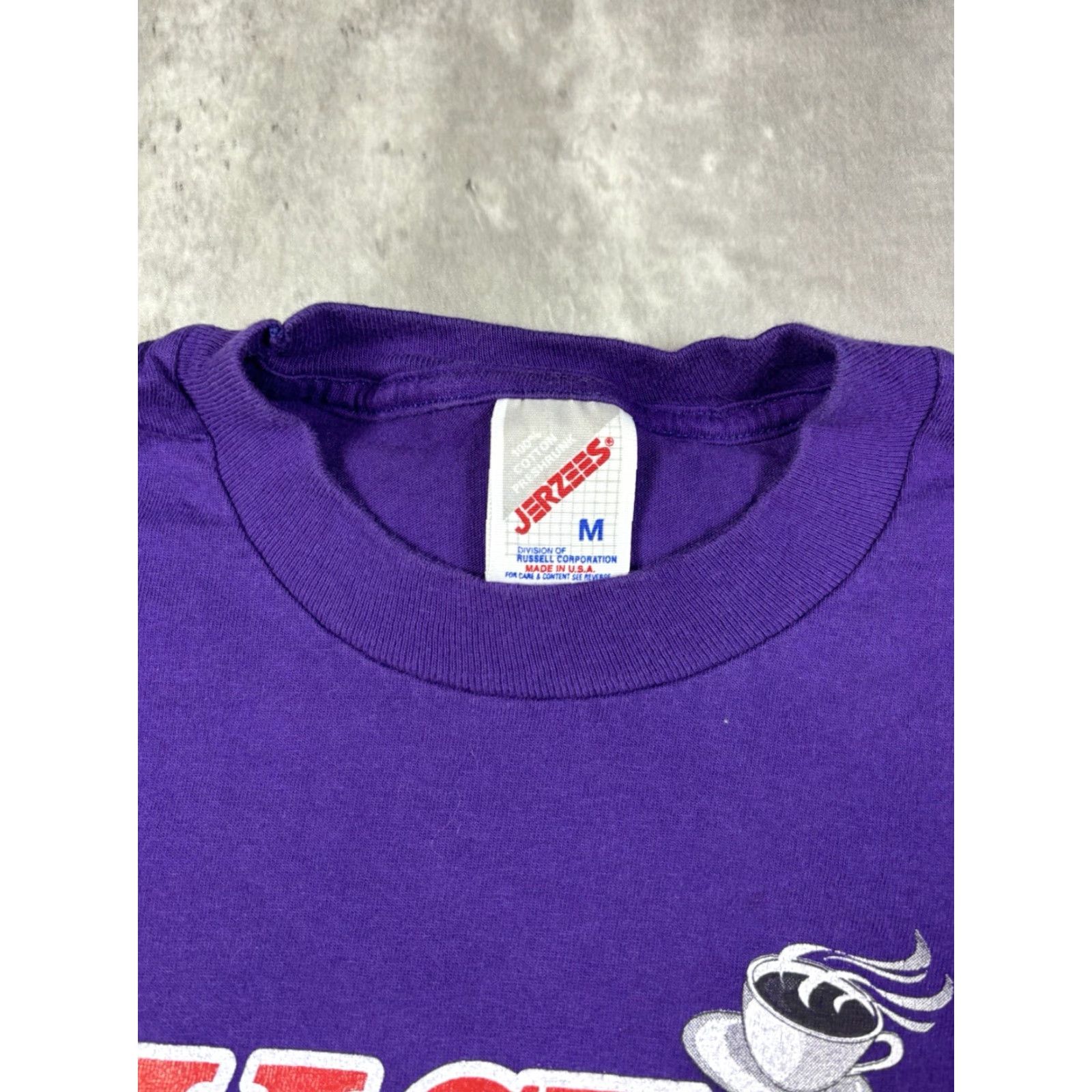 Jerzees VINTAGE 90s Coffee Shop Promo T Shirt M Size US M / EU 48-50 / 2 - 3 Thumbnail