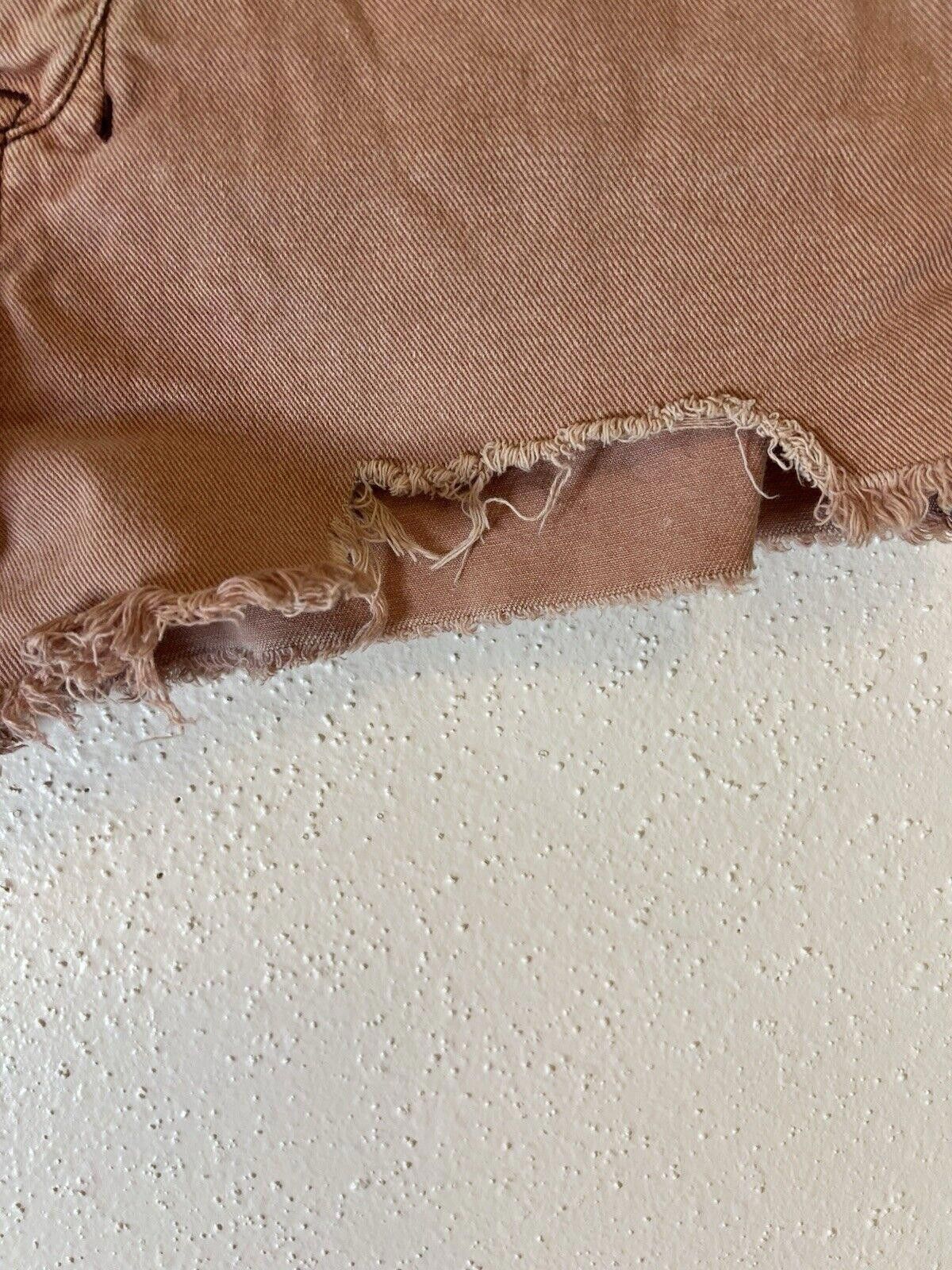 Free People Free People High Rise Melin Light Orange Cut Off shorts Size 27" / US 4 / IT 40 - 3 Thumbnail
