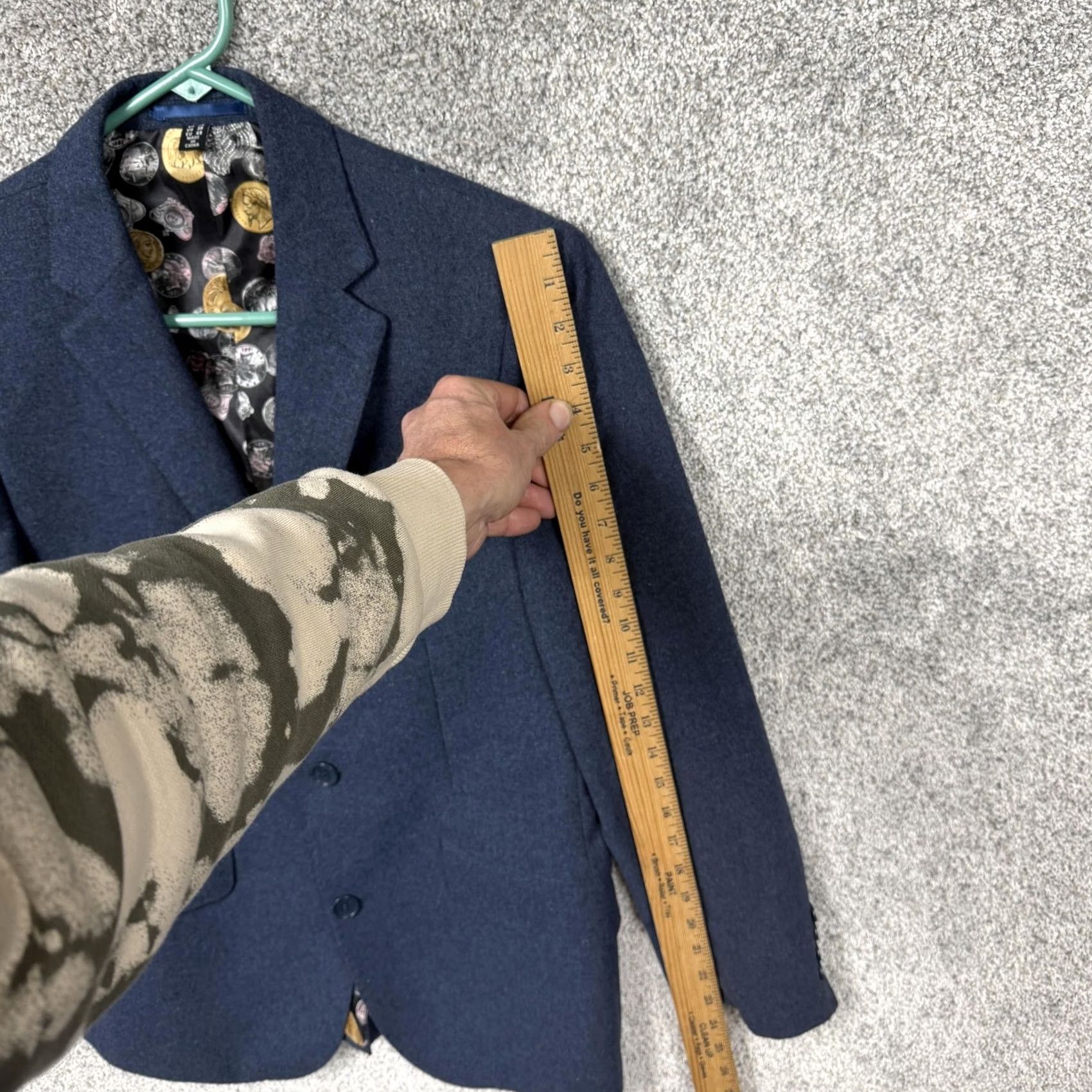 Gianni Feraud VINTAGE Gianni Feraud 2 Piece Suit Blue Tweed Blazer Vest Coin Lining Formal Y2K Prom Jacket & Waistcoat Mens 38 Regular 2 Piece Suit Size 38R - 4 Thumbnail