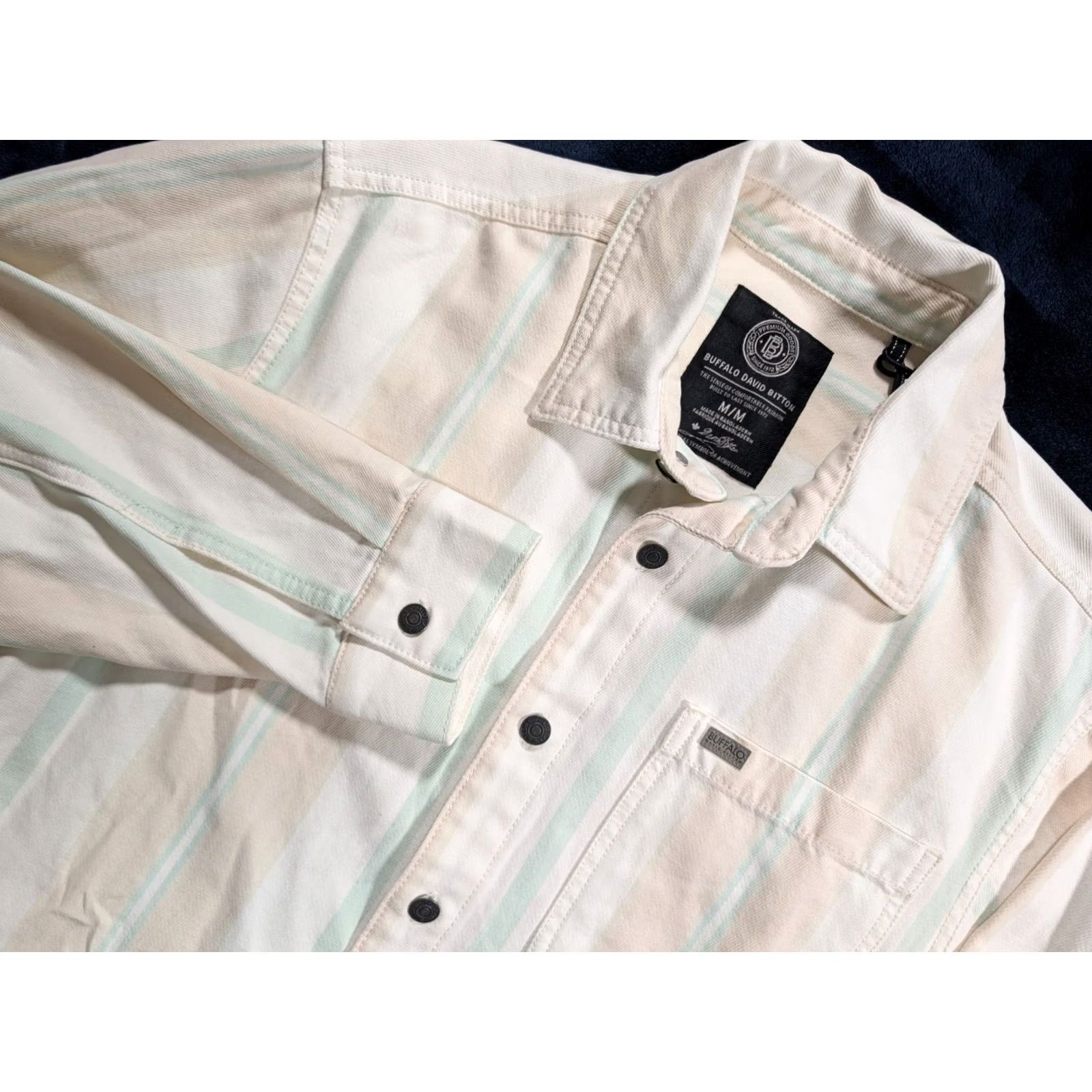 Buffalo David Bitton Buffalo David Bitton Button-Up Denim Shirt White Mens M NWT Shacket Casual Cotton Denim Shirt White Mens M NWT Size US M / EU 48-50 / 2 - 2 Thumbnail