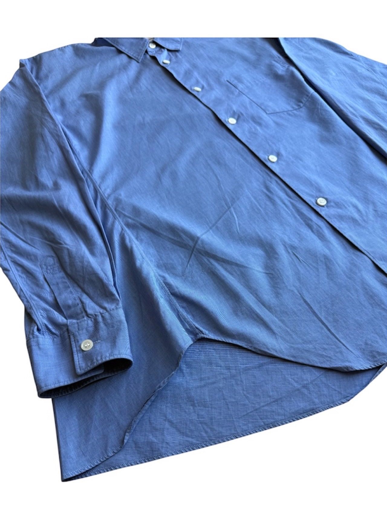 Comme des Garcons SHIRT Cdg SHIRT Asymmetric ‘Twisted’ Blue Shirt Size US S / EU 44-46 / 1 - 5 Thumbnail