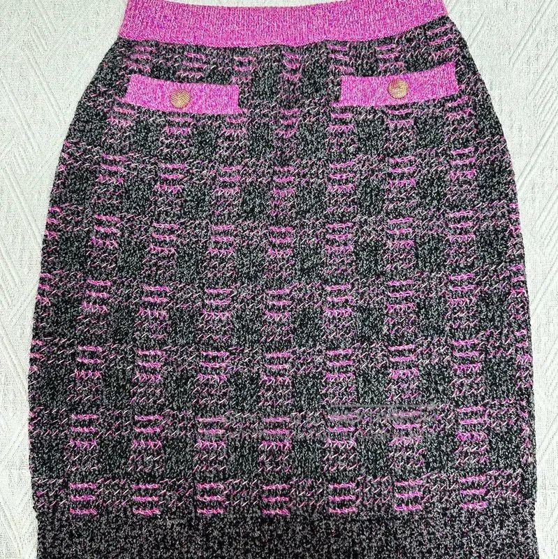 Chanel Chanel Colorblock Wool Midi Skirt . Size 23" - 3 Thumbnail