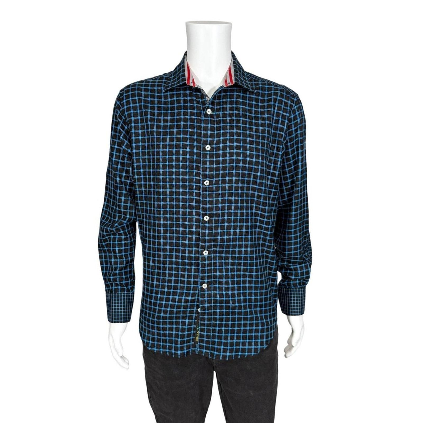 Robert Graham Robert Graham Mens Grid Button Down Shirt Long Sleeve Large Size US L / EU 52-54 / 3 - 4 Thumbnail