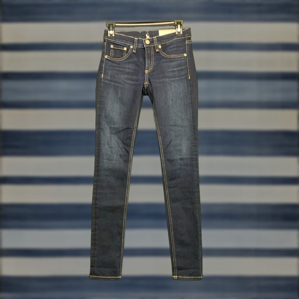 Rag & Bone rag & bone Jeans Womens 25 Blue Denim Mid Rise Skinny Casual Cotton Size 42" / US 20 - 1 Thumbnail