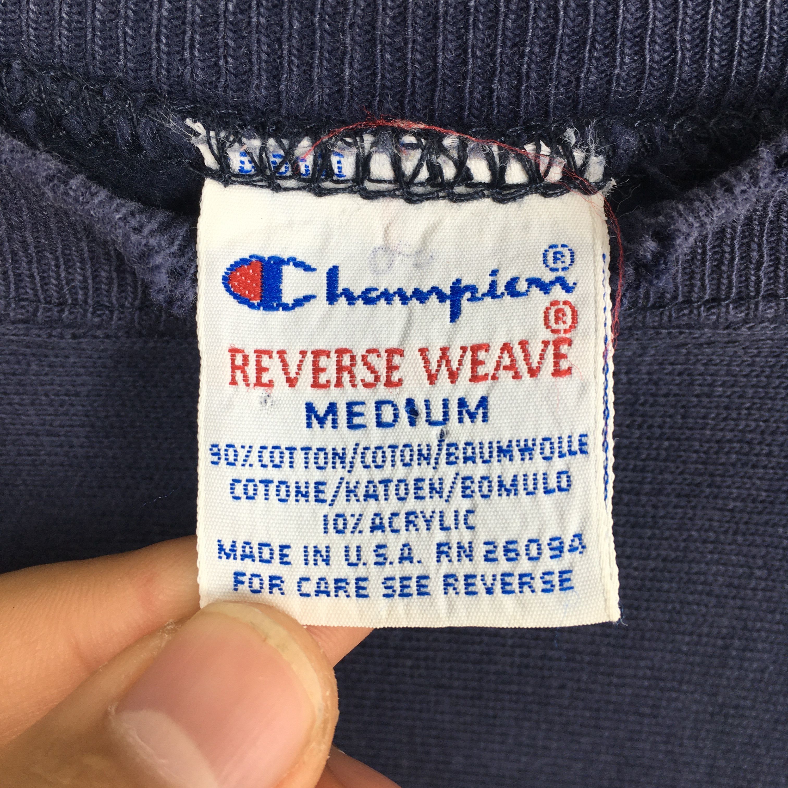 Champion × Vintage Vintage Champion Reverse Weave Blue Sweatshirt Medium Size US M / EU 48-50 / 2 - 4 Thumbnail