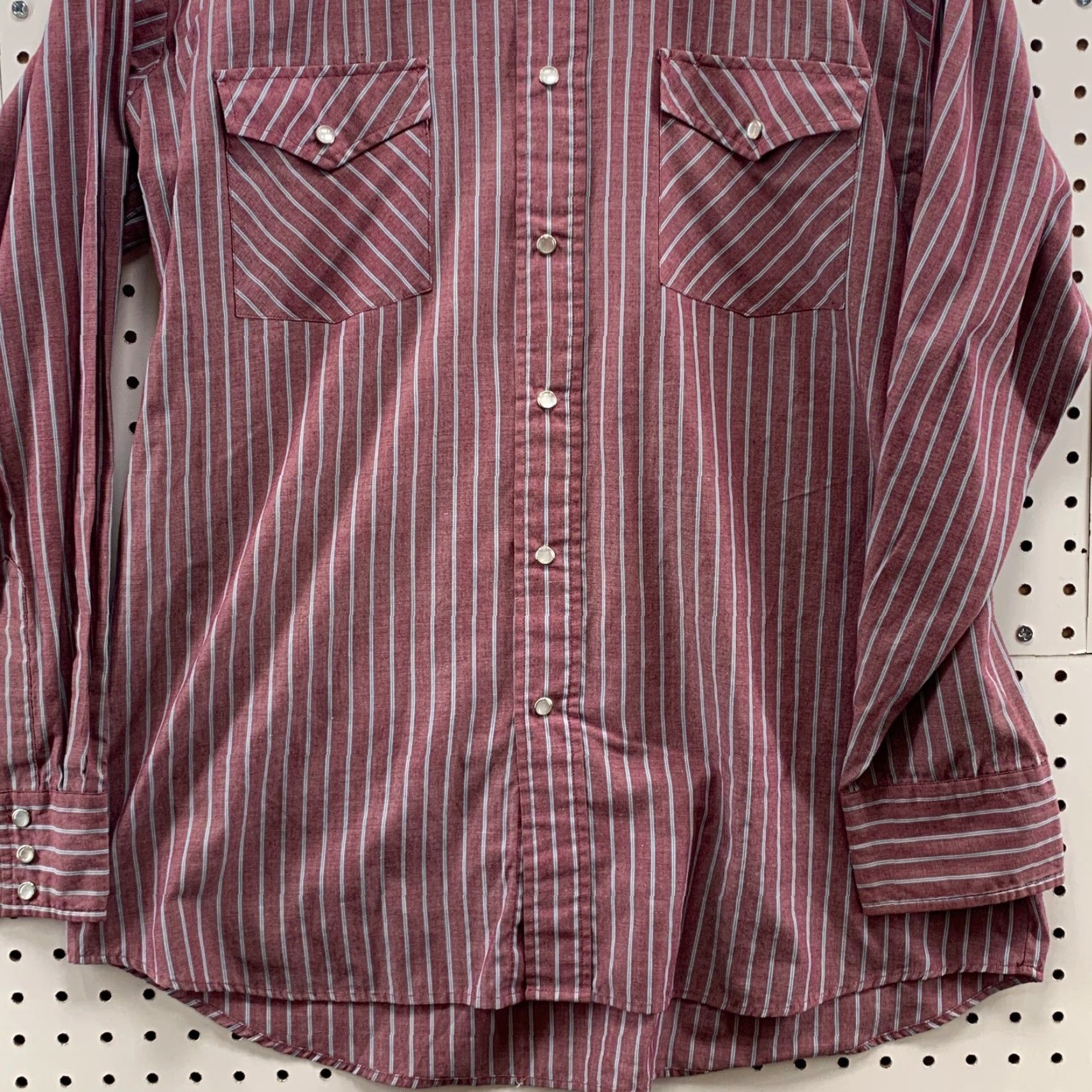 Vintage Sheplers Western Shirt Long Sleeve Red Gray Striped Size Large Mens Size US L / EU 52-54 / 3 - 5 Thumbnail