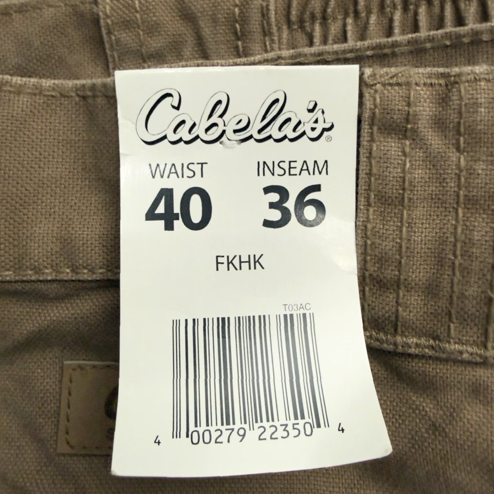 Vintage Cabela's Pants Cargo 100% Cotton Mens Size 40x36 Tan NWT Regular Rust Brown Hiking Outdoors Boys Men Girls Womens Size US 40 / EU 56 - 4 Thumbnail