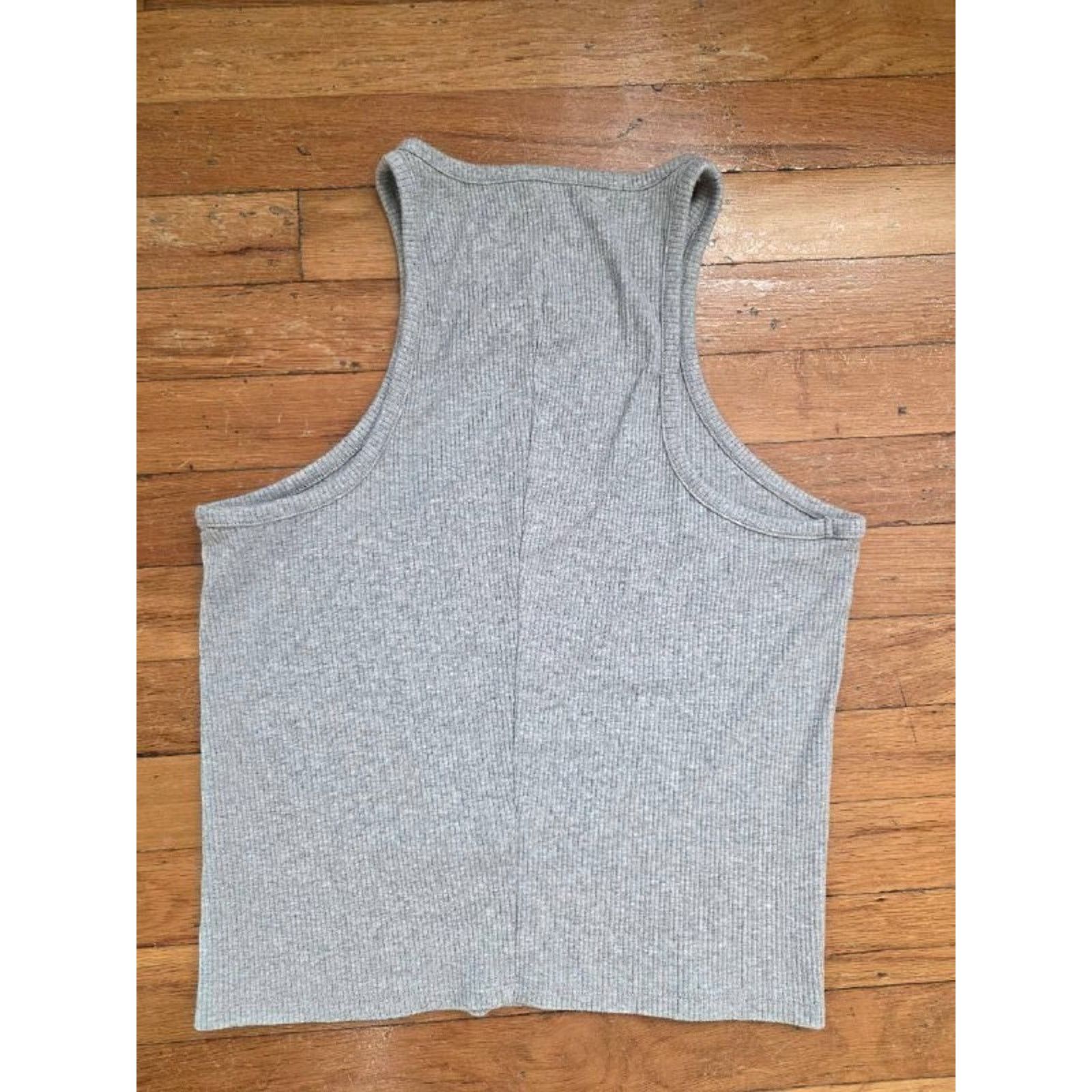 J.Crew J. Crew RIBBED TANK TOP Grey cotton women Y2K Large A001663 Size L / US 10 / IT 46 - 8 Thumbnail