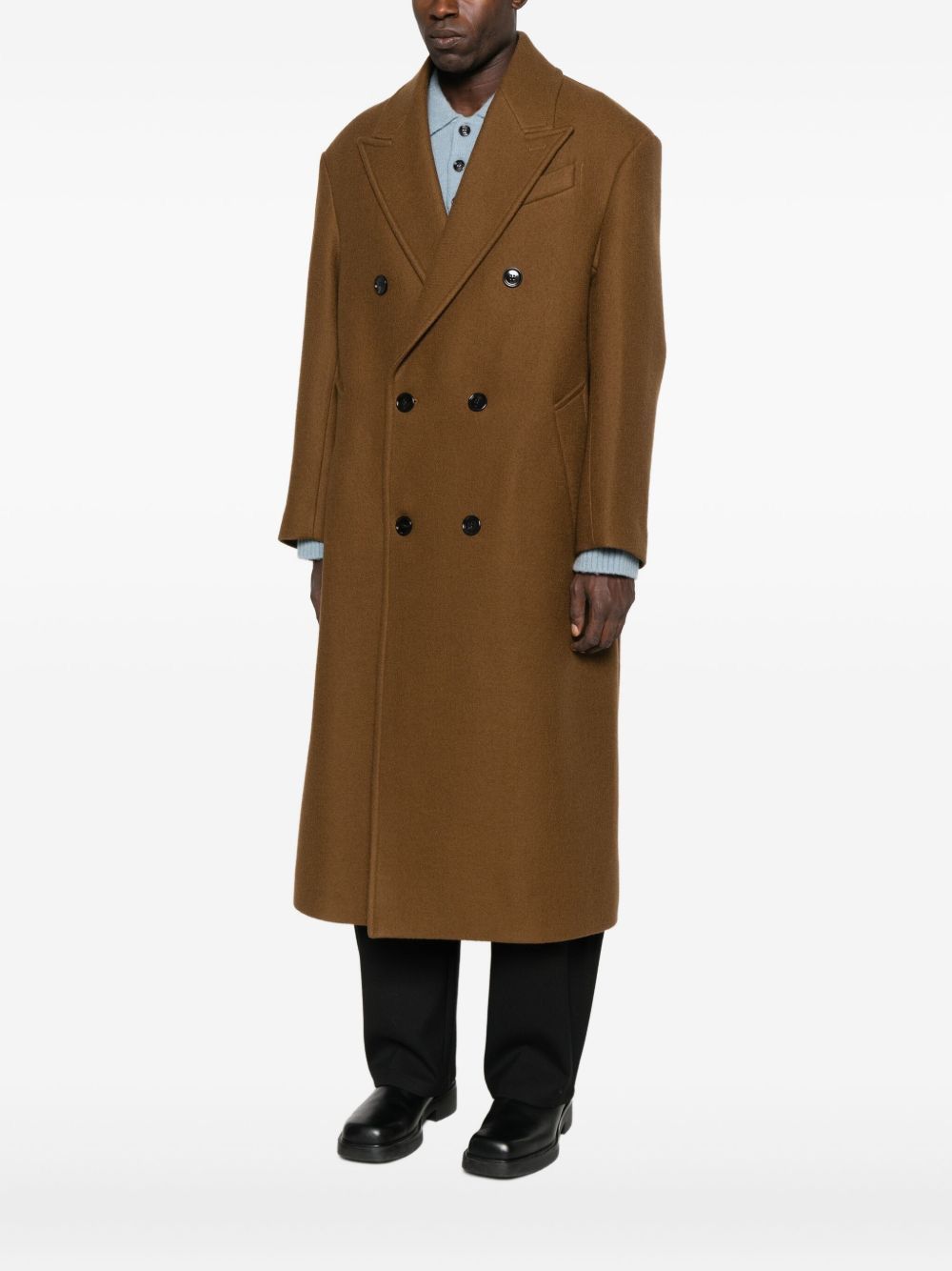 AMI Ami Double-Breasted 100% Wool Overcoat Size US M / EU 48-50 / 2 - 10 Thumbnail
