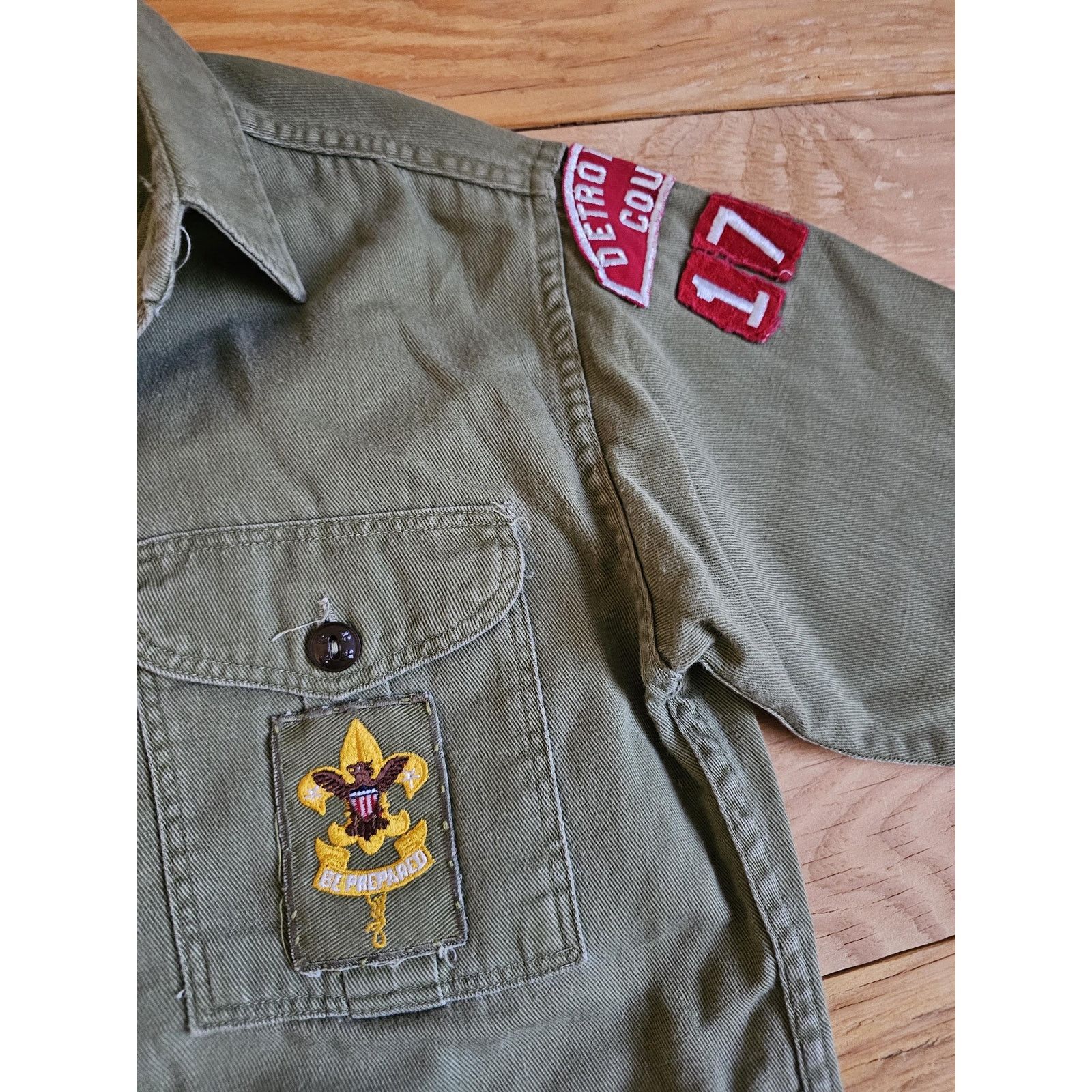 Other BSA Sanforized Michigan Detroit Area Boy Scouts Green Shirt Size US XXS / EU 40 - 3 Thumbnail