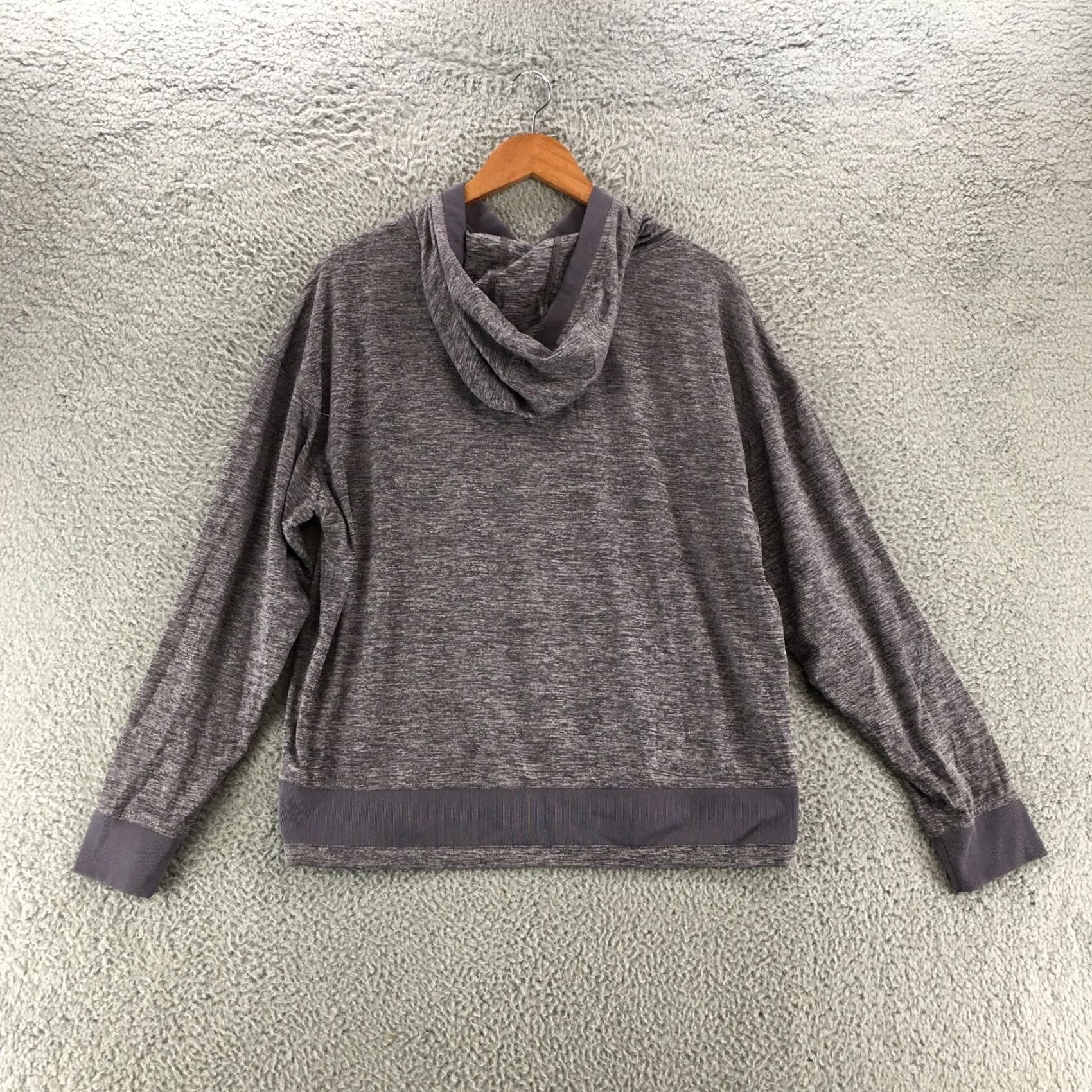 Vintage MONDETTA Hoodie Sweatshirt Top Womens Large Purple Pullover Long Sleeve Shirt Casual Fall Winter Spring All Seasons Crew Neck Size L / US 10 / IT 46 - 7 Thumbnail