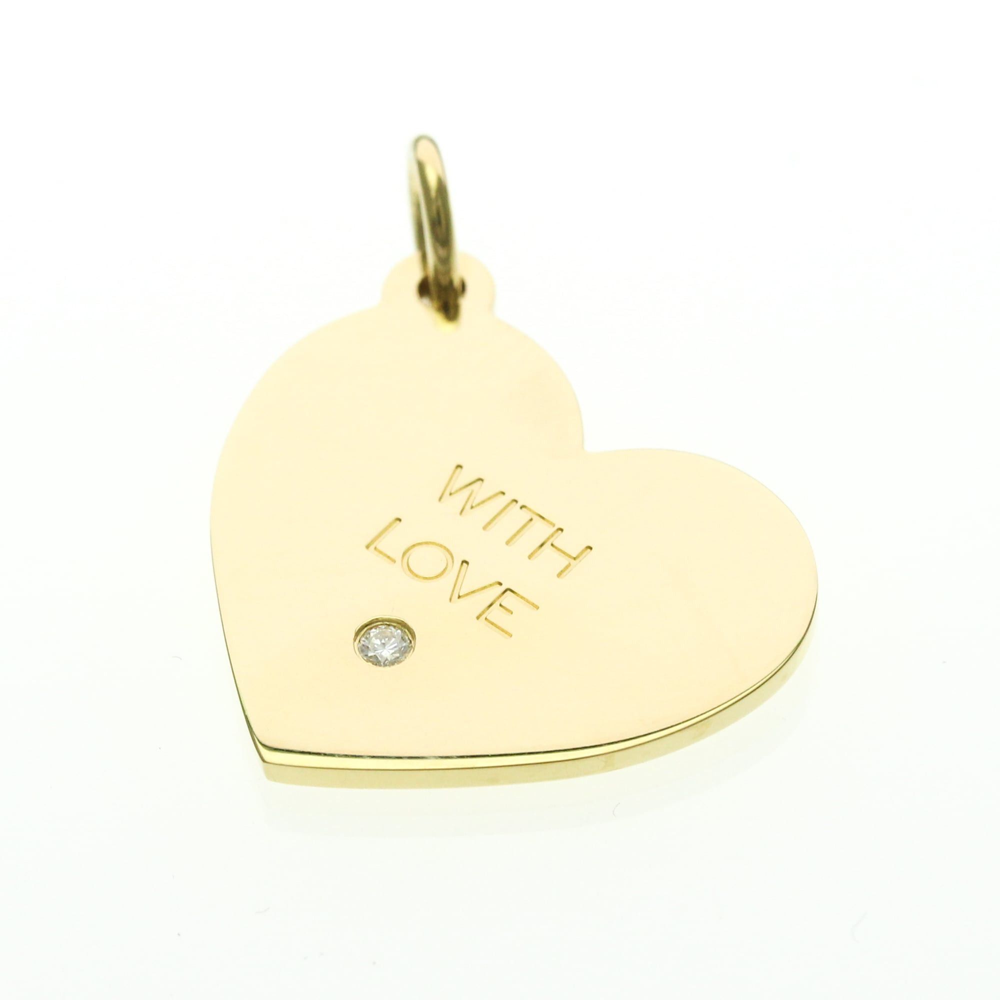 Tiffany & Co. Tiffany Heart Pendant Top With 1 Diamond Yellow Gold (18K) Diamond Men,Women Fashion Pendant Necklace (Gold) Size ONE SIZE - 1 Thumbnail