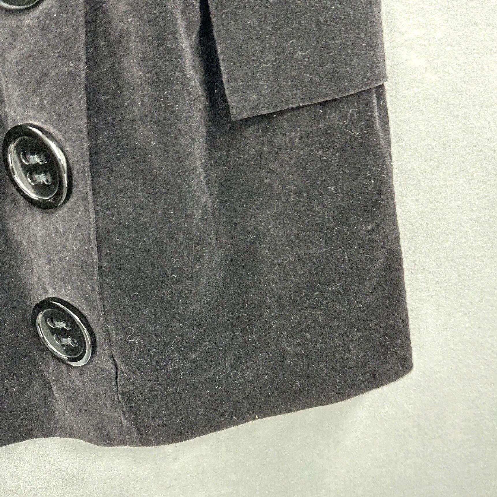 Velvet Elevenses Mini Skirt Women 0 Black Velvet Button Tie Waist Casual 90s Womens Size 25" / US 0 / IT 36 - 6 Thumbnail