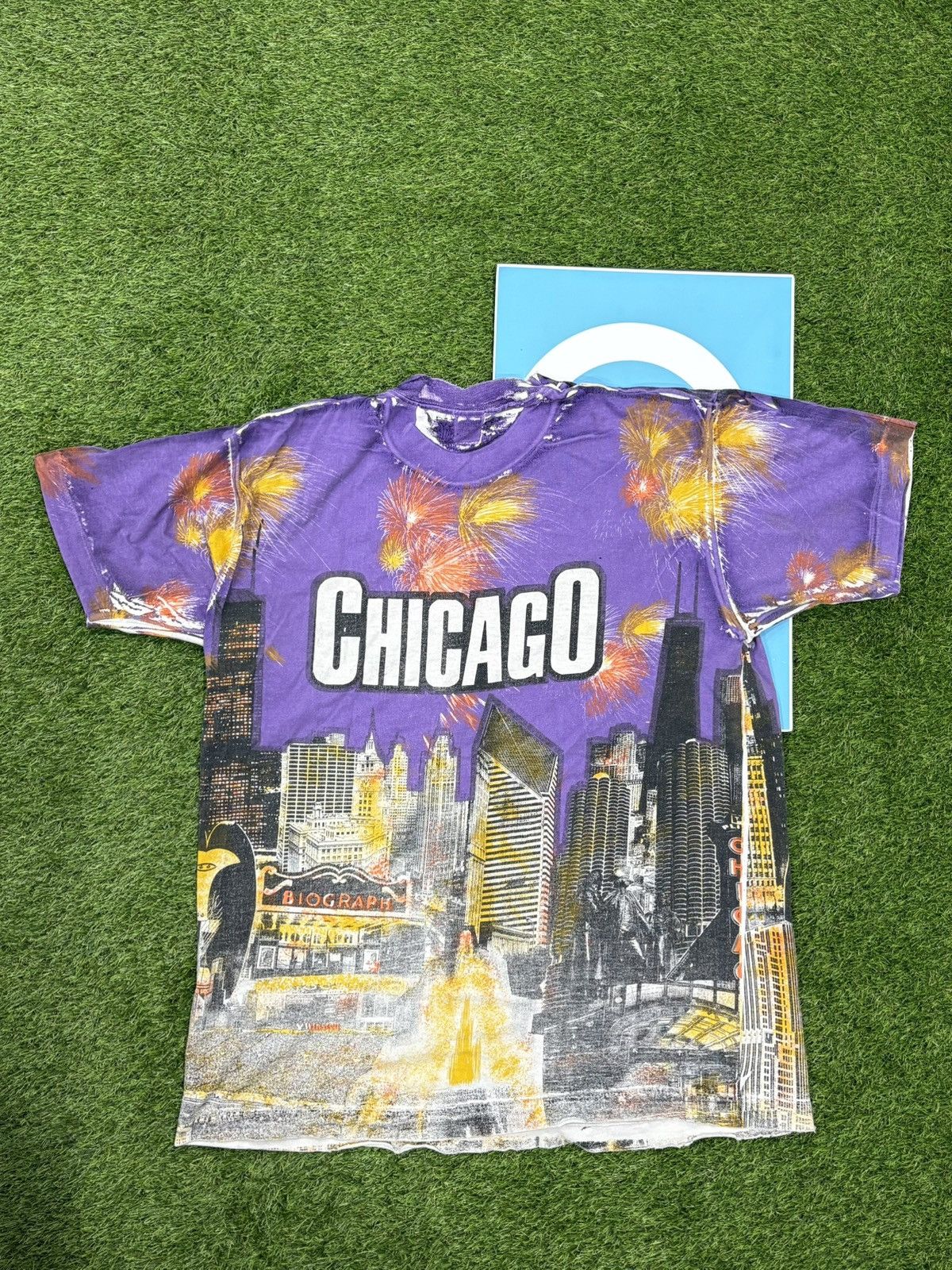 Fruit Of The Loom VINTAGE RARE FOTL CHICAGO AOP TEE Size US XL / EU 56 / 4 - 2 Thumbnail