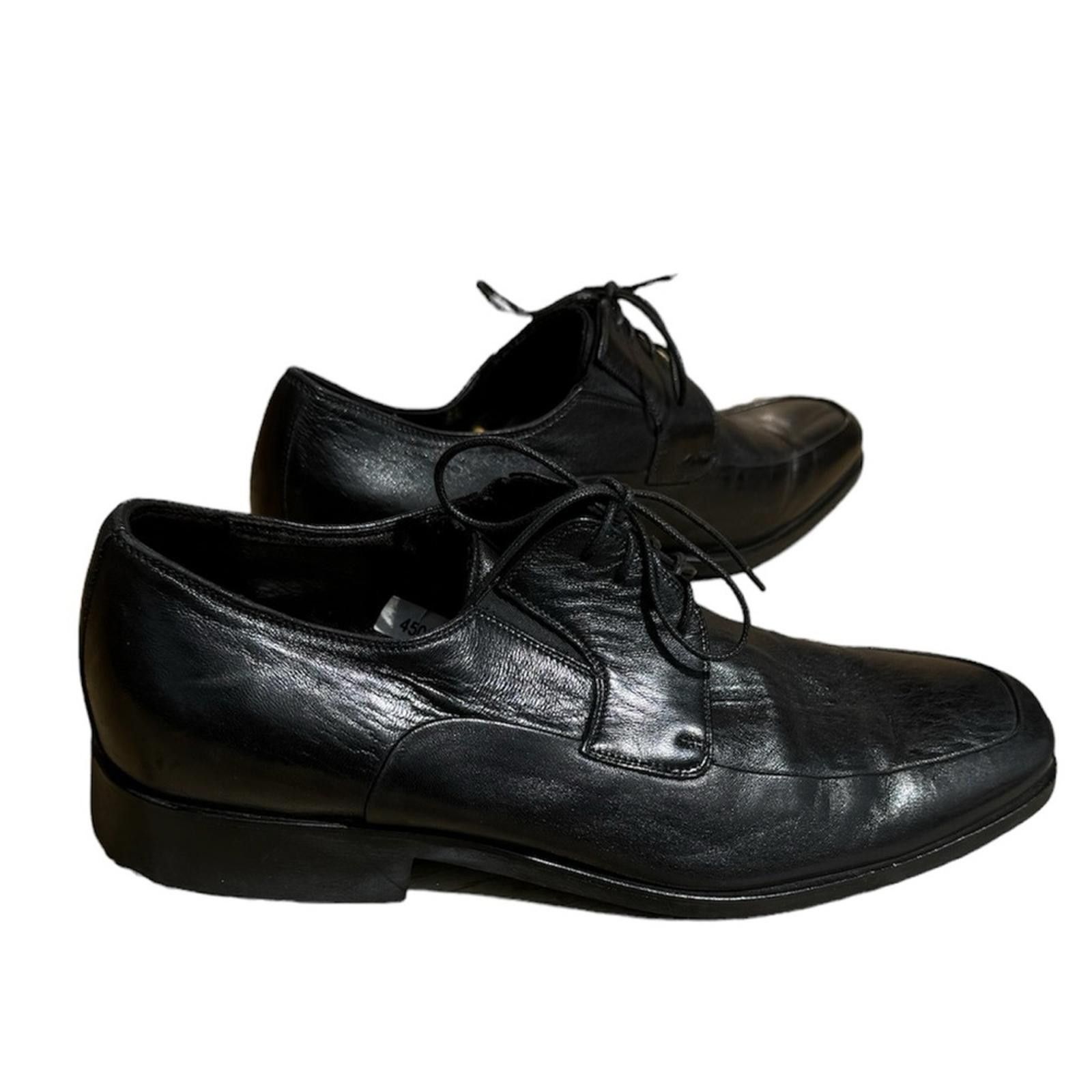 Bruno Magli Bruno Magli Black Leather Square Toe Dress Shoes 11M Size US 11 / EU 44 - 11 Thumbnail