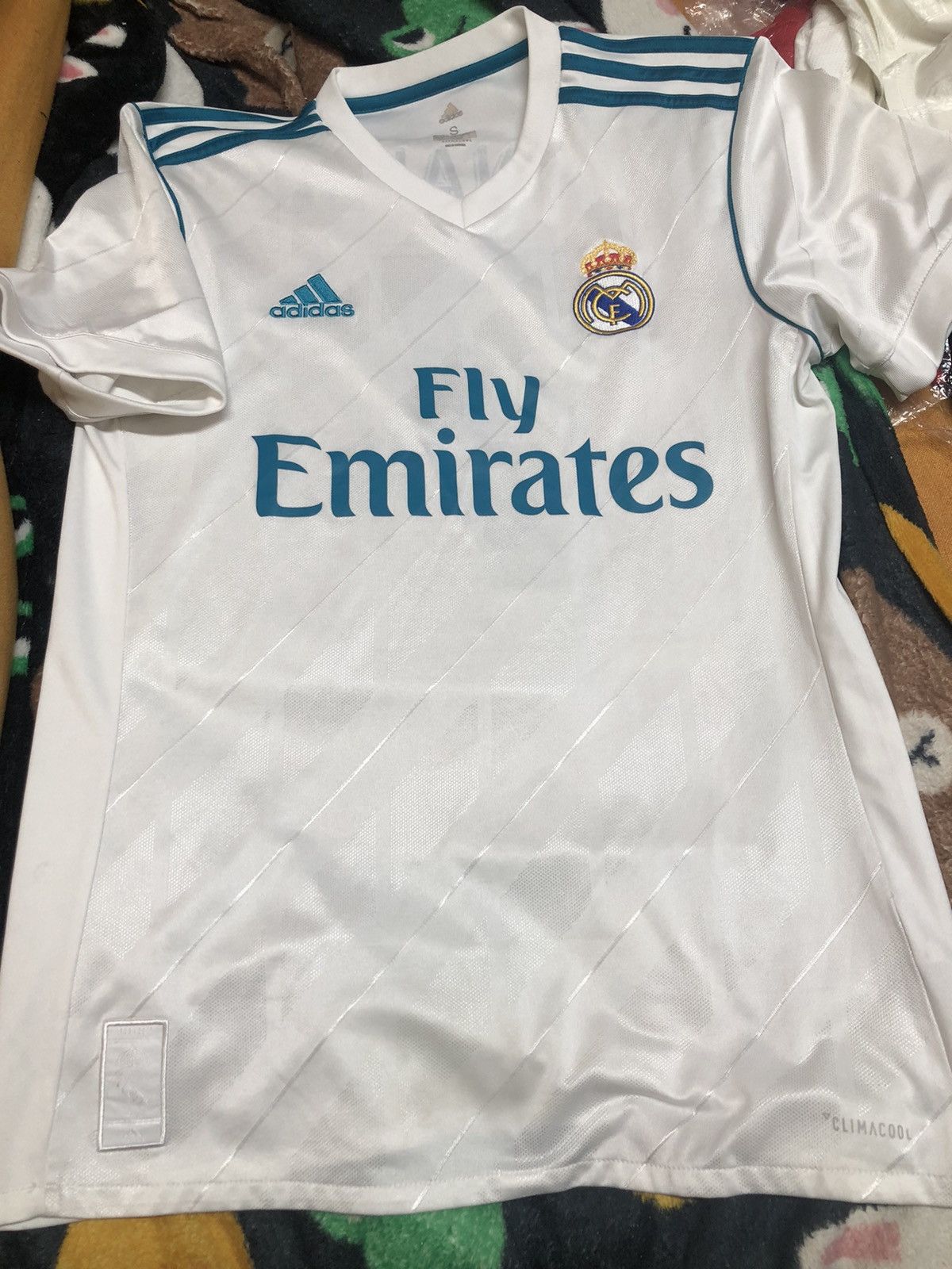 image of Adidas x Real Madrid 17/18 Home Shirt 7 Ronaldo in White, Men's (Size Small)