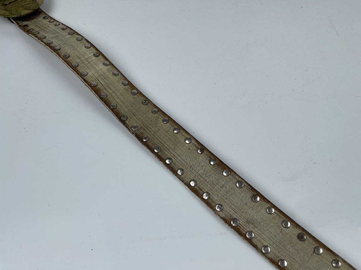 Japanese Brand rhyme big buckle studded leather belt tc22 Size 34 - 5 Thumbnail