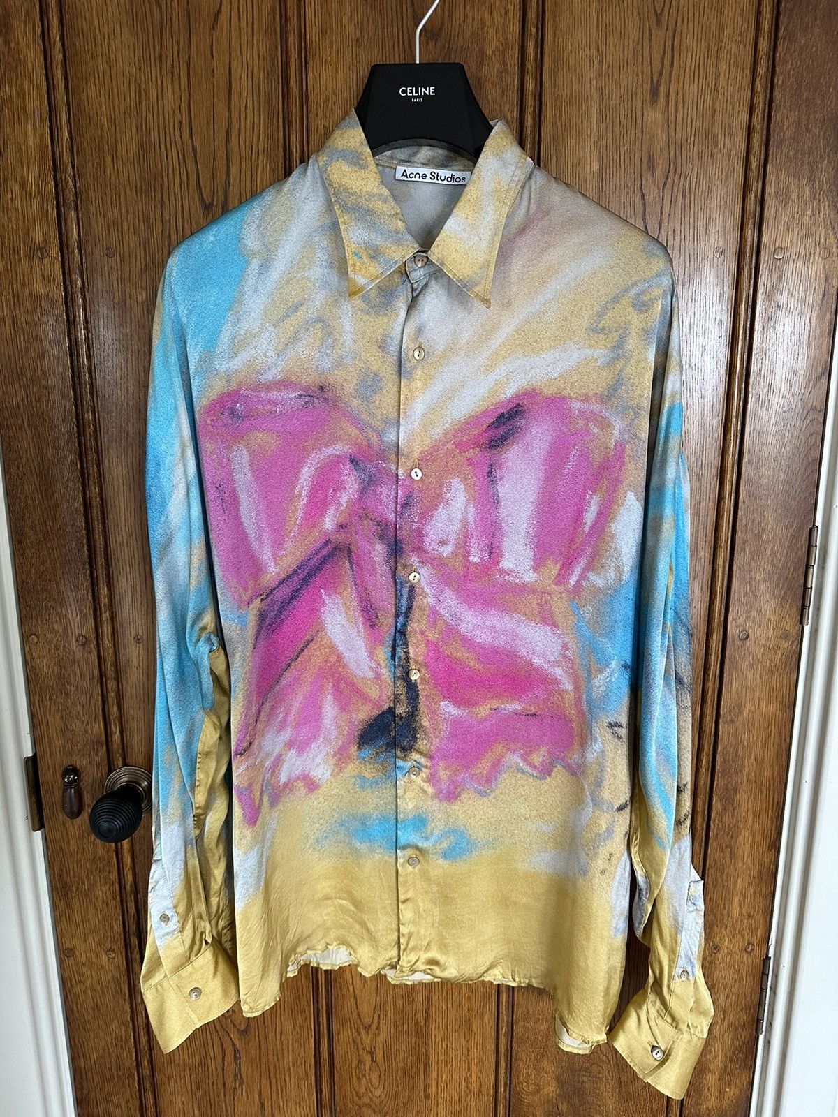 Acne Studios Rare Acne Studios Karen Kilimnik pink bow shirt oversized Size US L / EU 52-54 / 3 - 9 Thumbnail