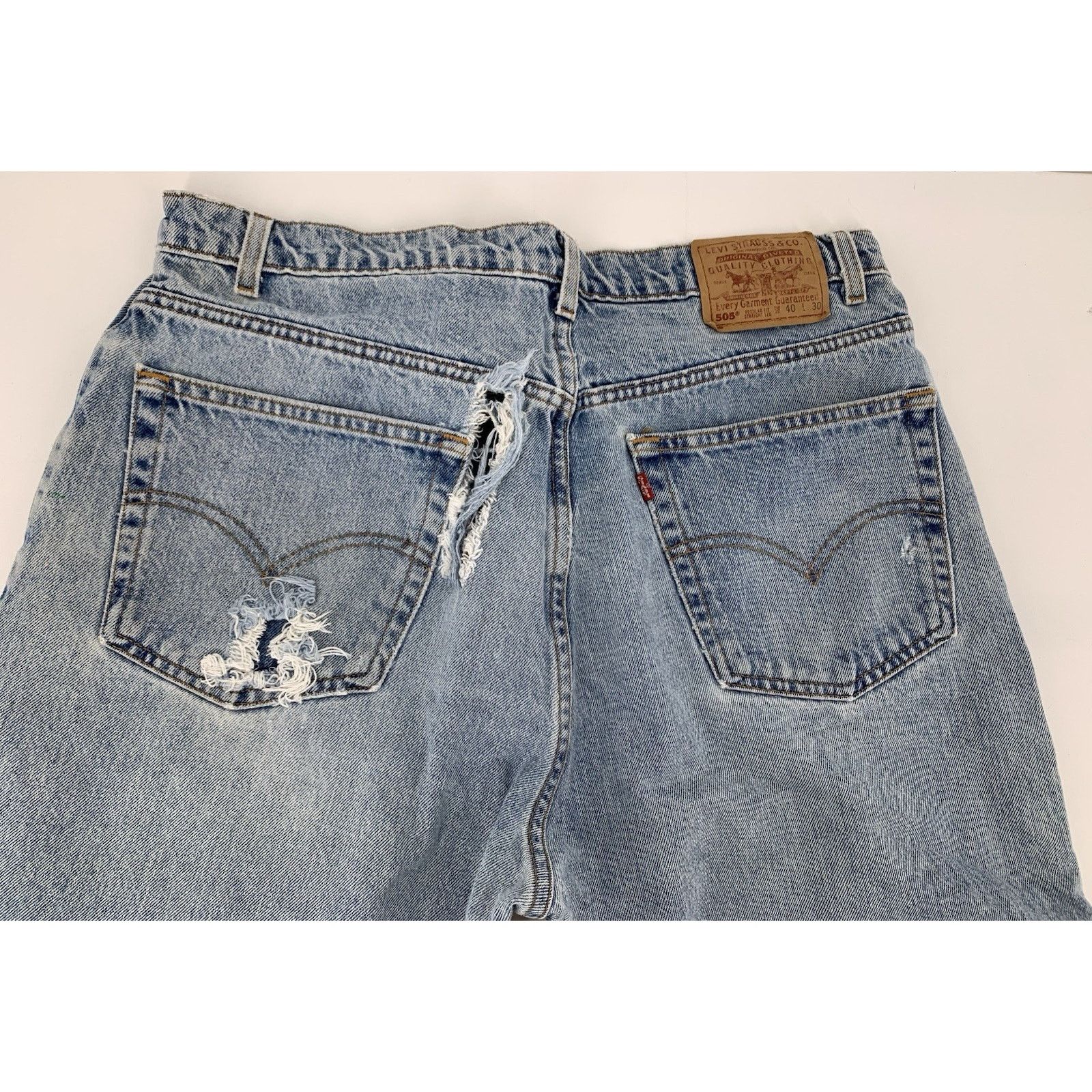 Levi's VTG Levi's 505 36x30" Blue Jeans Y2K MADE IN USA Distressed Size US 36 / EU 52 - 6 Thumbnail