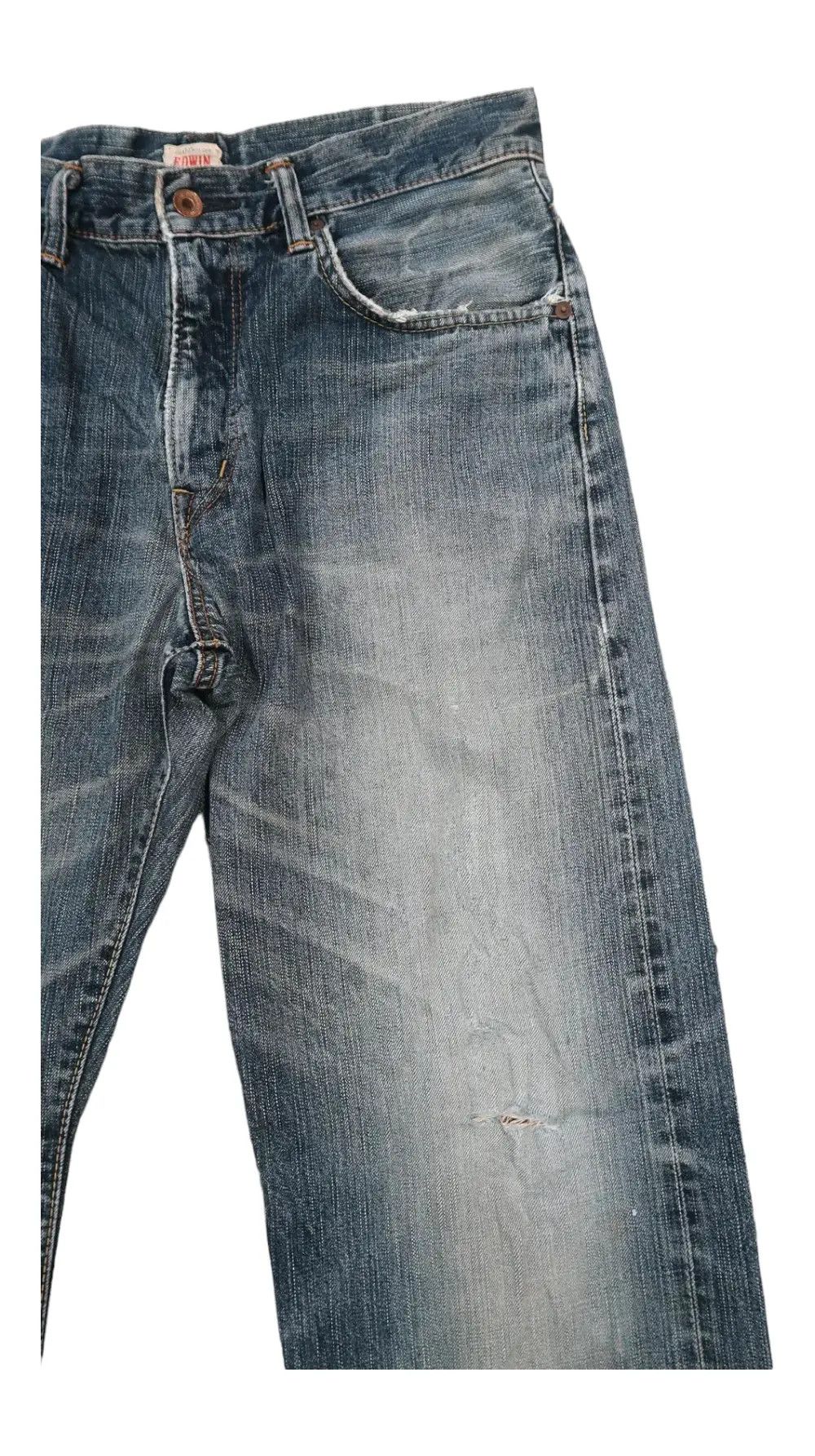 Edwin Vintage Edwin 505z Selvedge Distressed Jeans Size US 32 / EU 48 - 12 Thumbnail