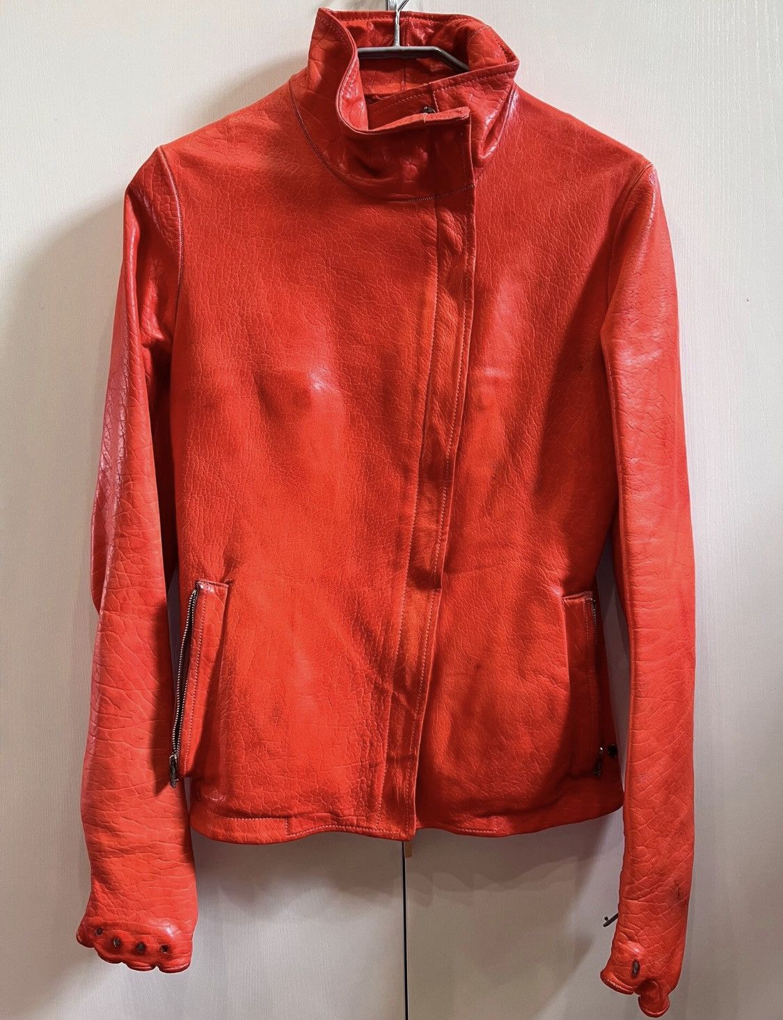Carol Christian Poell Carol Christian Poell Red leather jacket, women's Size M / US 6-8 / IT 42-44 - 1 Thumbnail