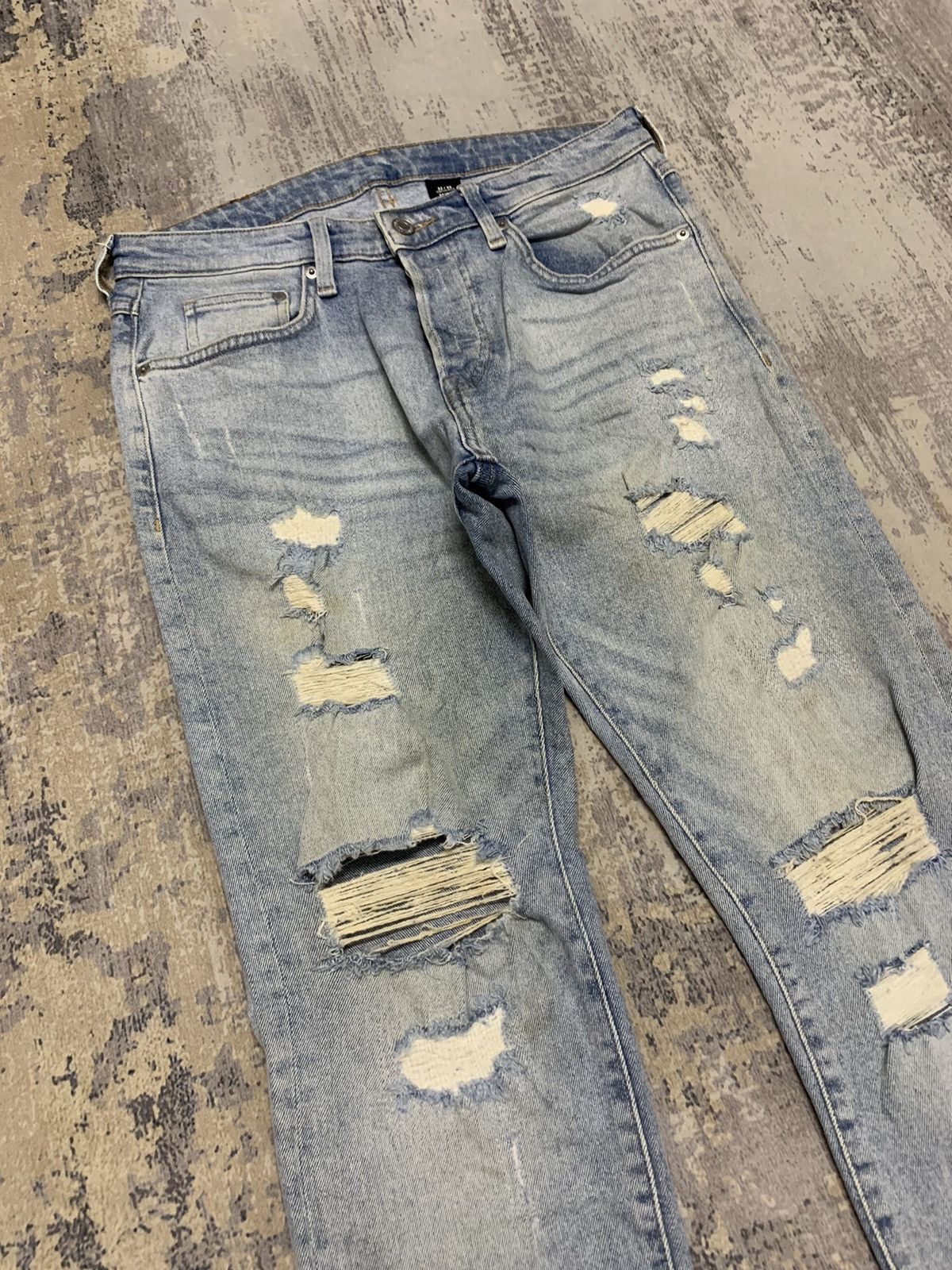 Japanese Brand Japanese Brand Distressed Denim Ripped Skinny Jean Size US 32 / EU 48 - 2 Thumbnail