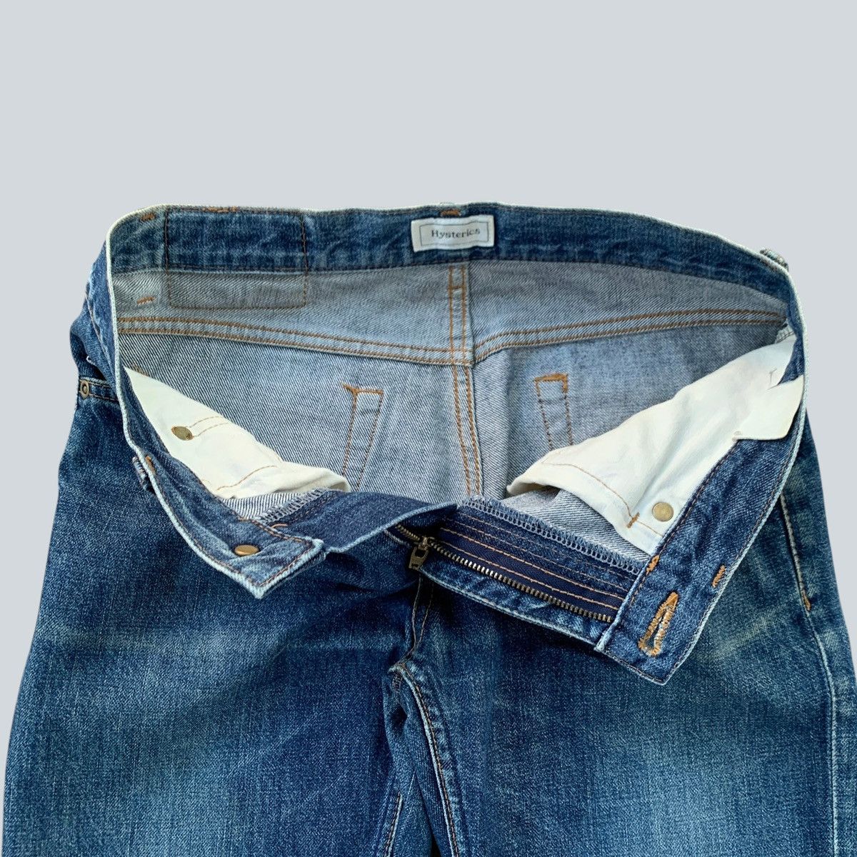 Hysteric Glamour Vintage 1990s Hysteric Glamour "Raiders" Blue Denim Jeans Size 29" - 10 Thumbnail