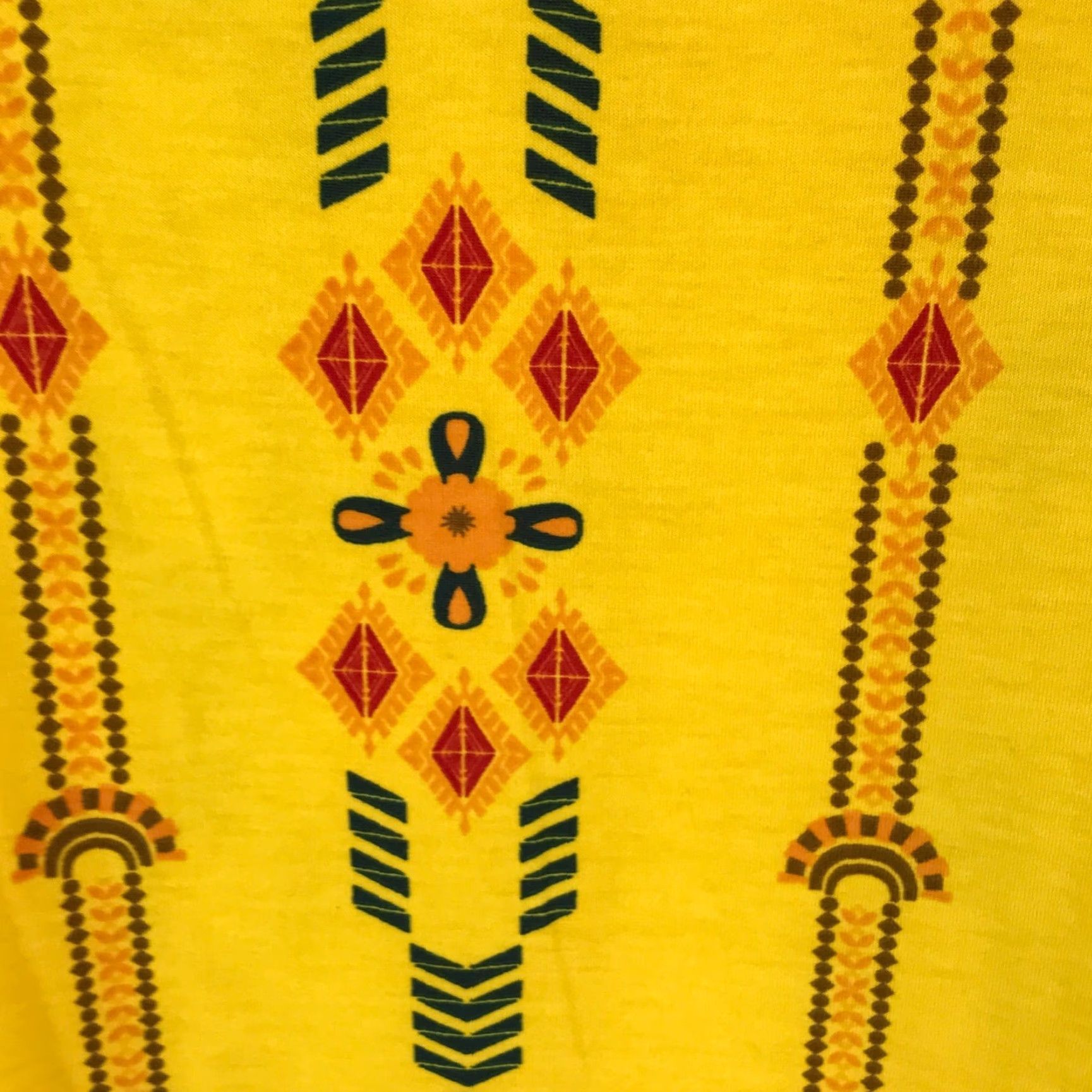 Vintage **LuLaRoe Women Yellow Geometric Asymmetrical Tunic Blouse Size L** User: LuLaRoe Women Yellow Geometric Asymmetrical Tunic Blouse Size L Size L / US 10 / IT 46 - 4 Thumbnail