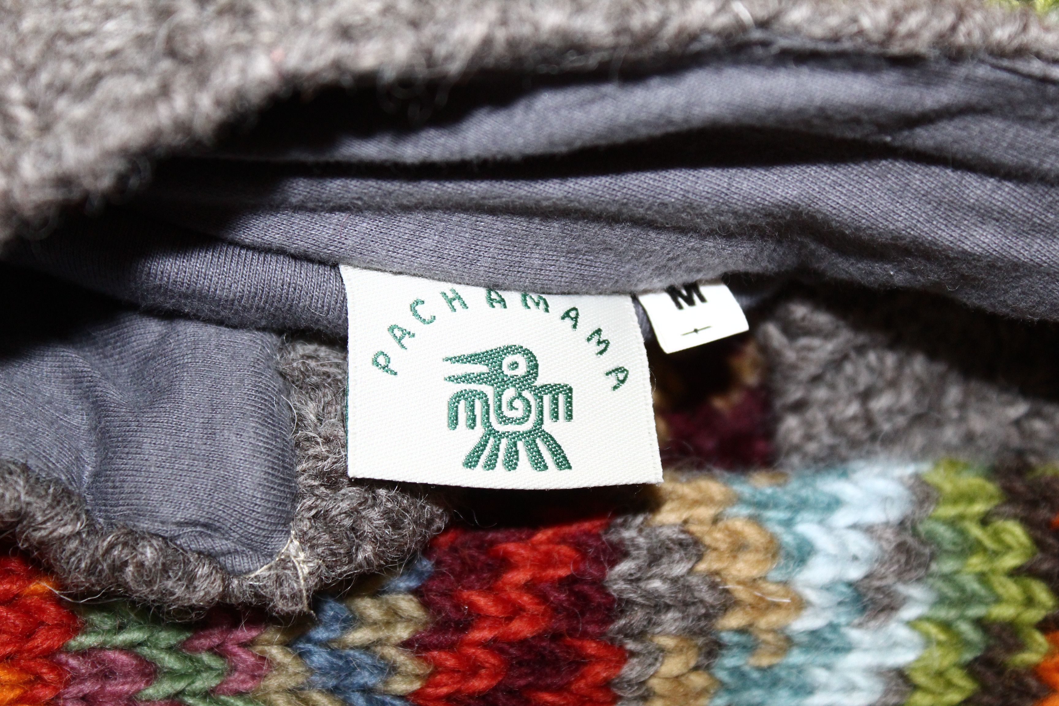 Japanese Brand PACHAMAMA Cowichan Handknit Wool Zip Front Lined Cardigan Size M / US 6-8 / IT 42-44 - 7 Thumbnail