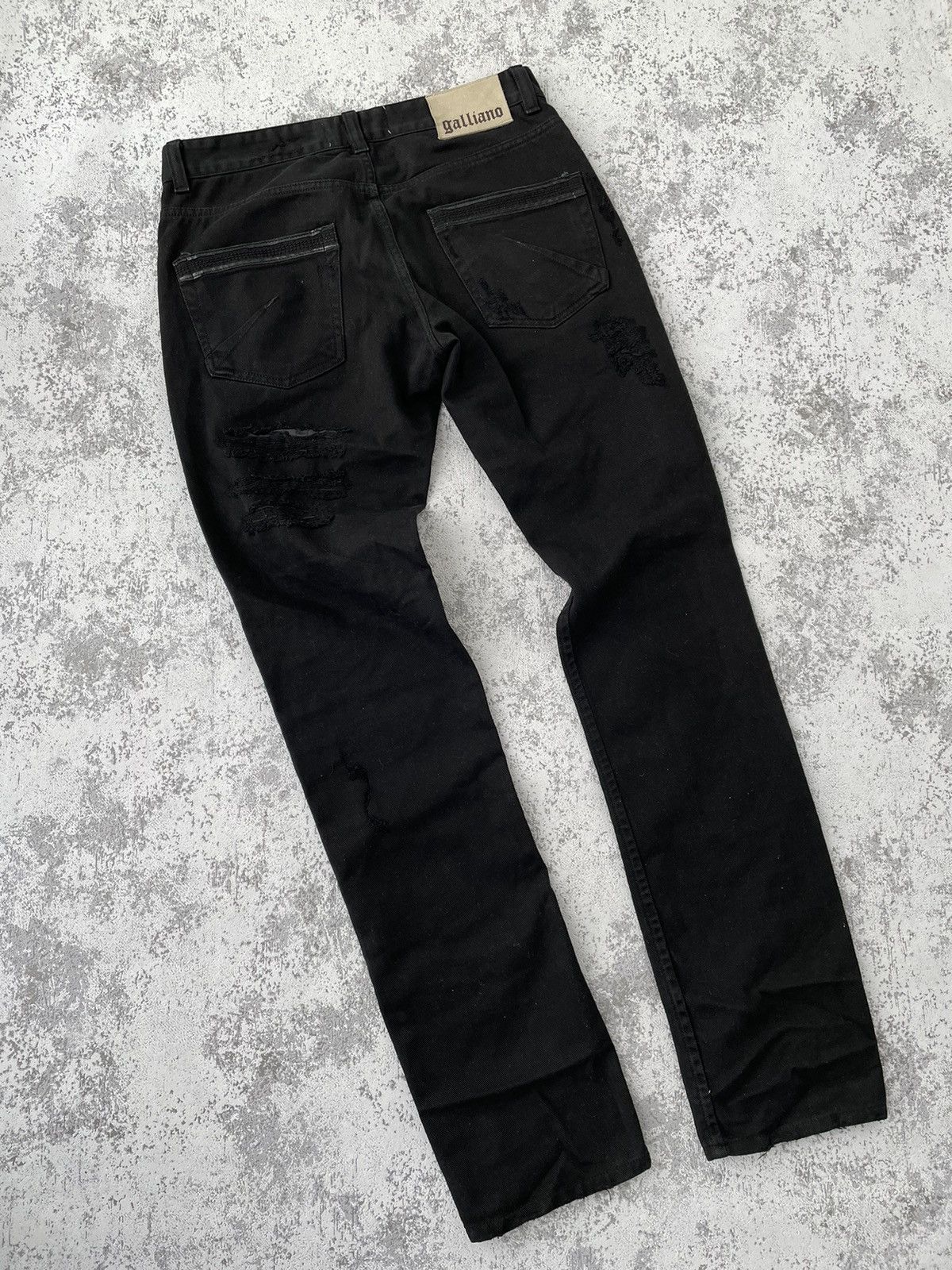 John Galliano Rare❗️John Galliano Distressed Denim Pants Size US 32 / EU 48 - 2 Thumbnail