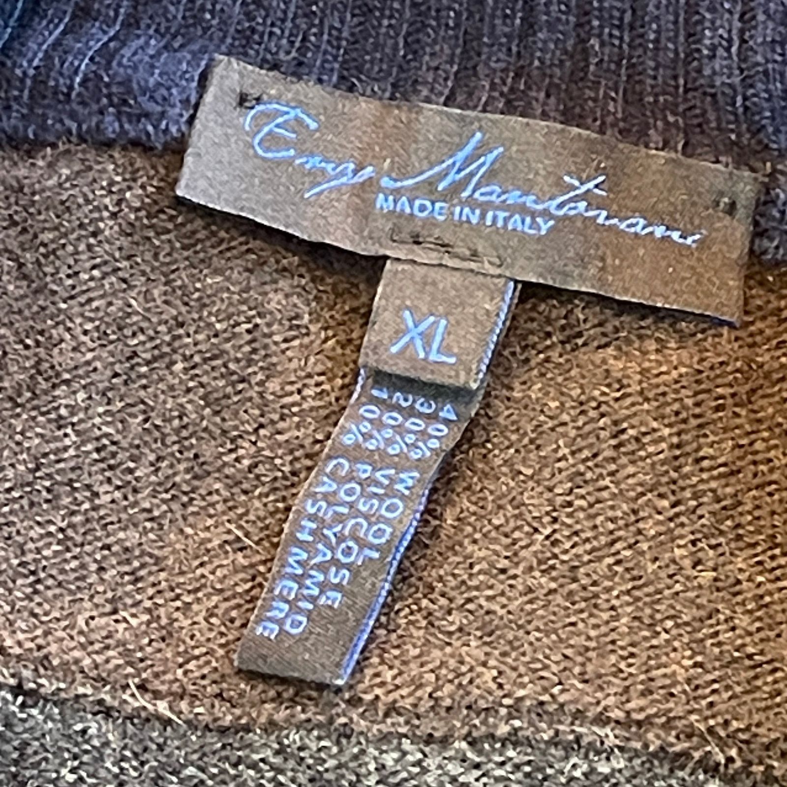 Enzo Mantovani Enzo Mantovani Stripe Wool Cashmere 1/4 Zip Sweater Size XL Size US XL / EU 56 / 4 - 3 Thumbnail